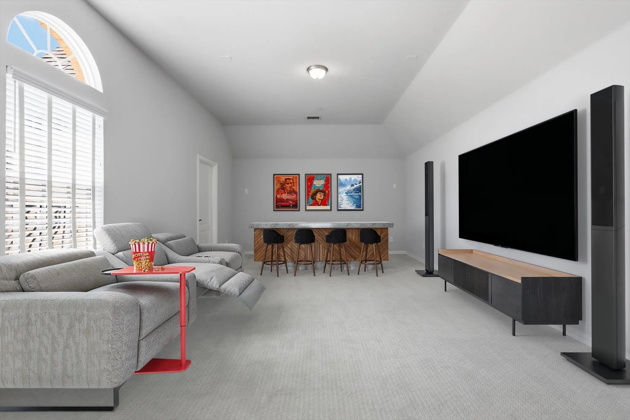 Media Room Virtually Staged