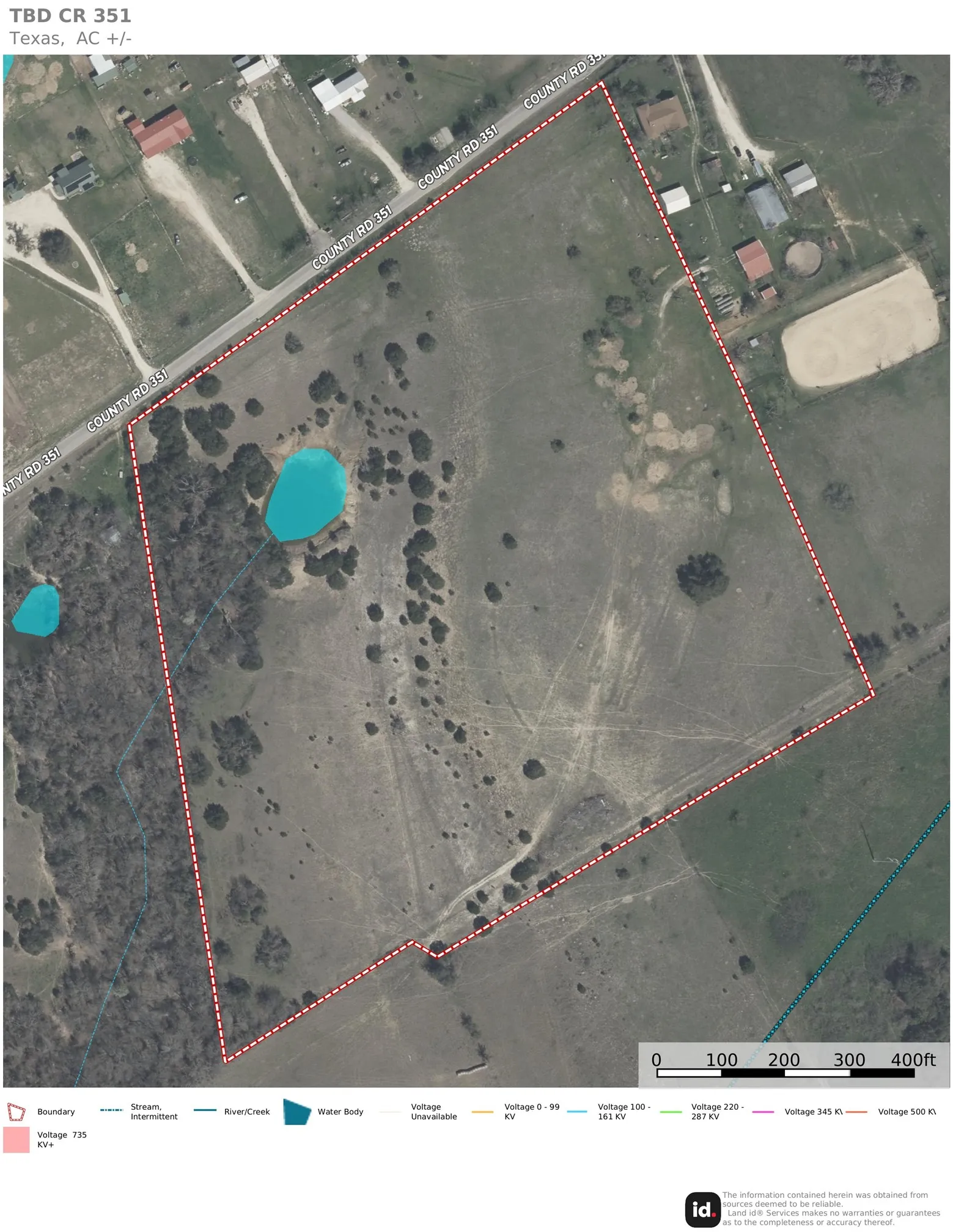 Property Survey Map. Illustrating the boundaries, geographical features, and infrastructure elements of the property