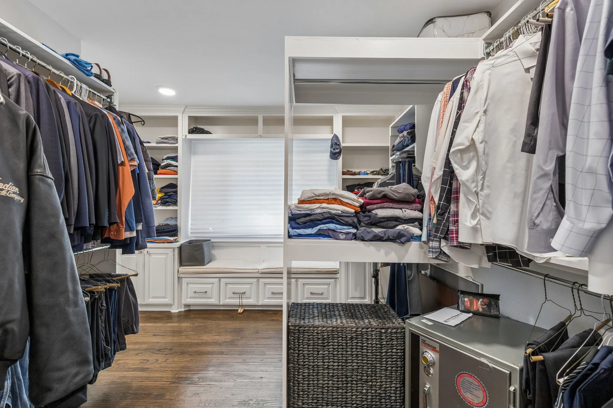 Huge walk in primary closet
