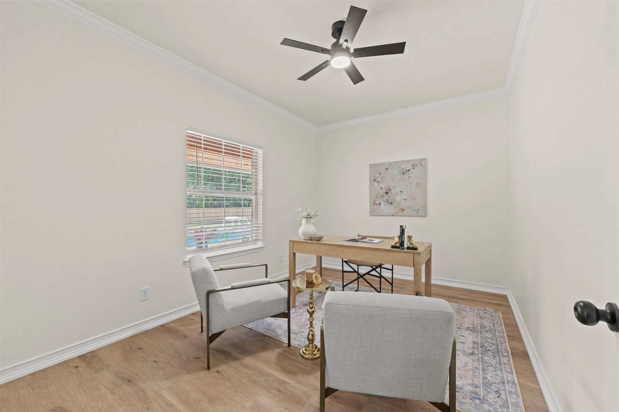 Dedicated home office perfect for working remotely