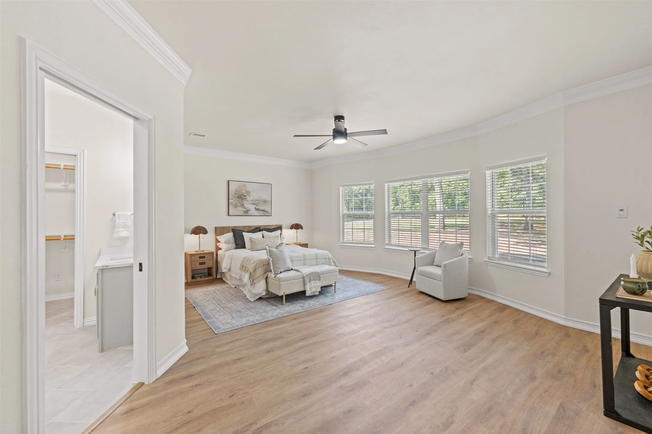 Second Primary Bedroom with bay window sitting area ideal for multigenerational living