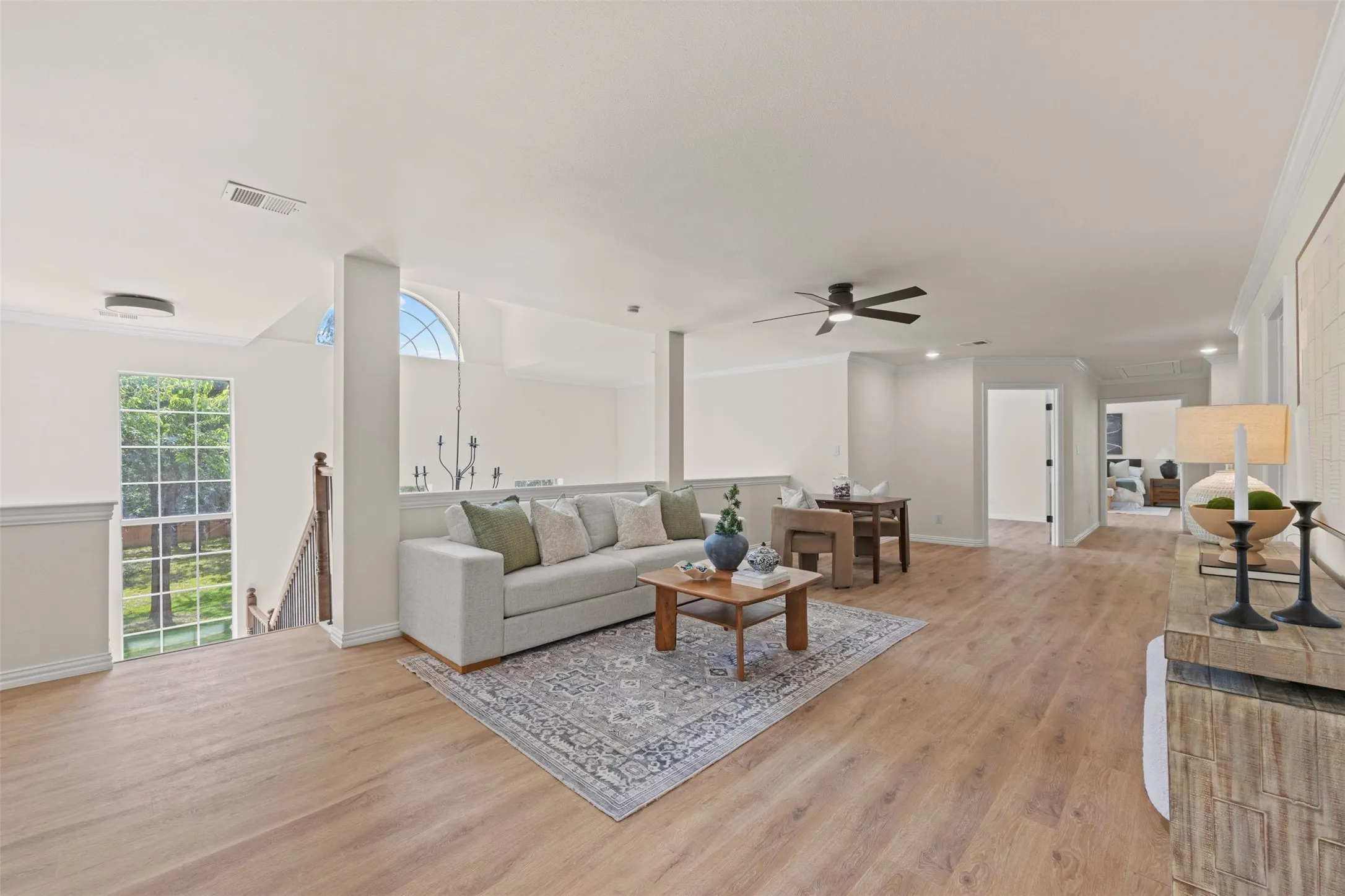 Upstairs living area