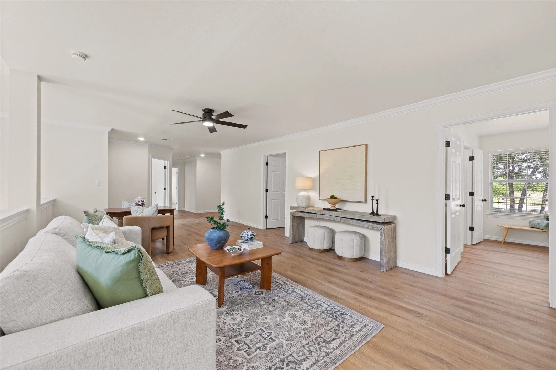 Upstairs living area