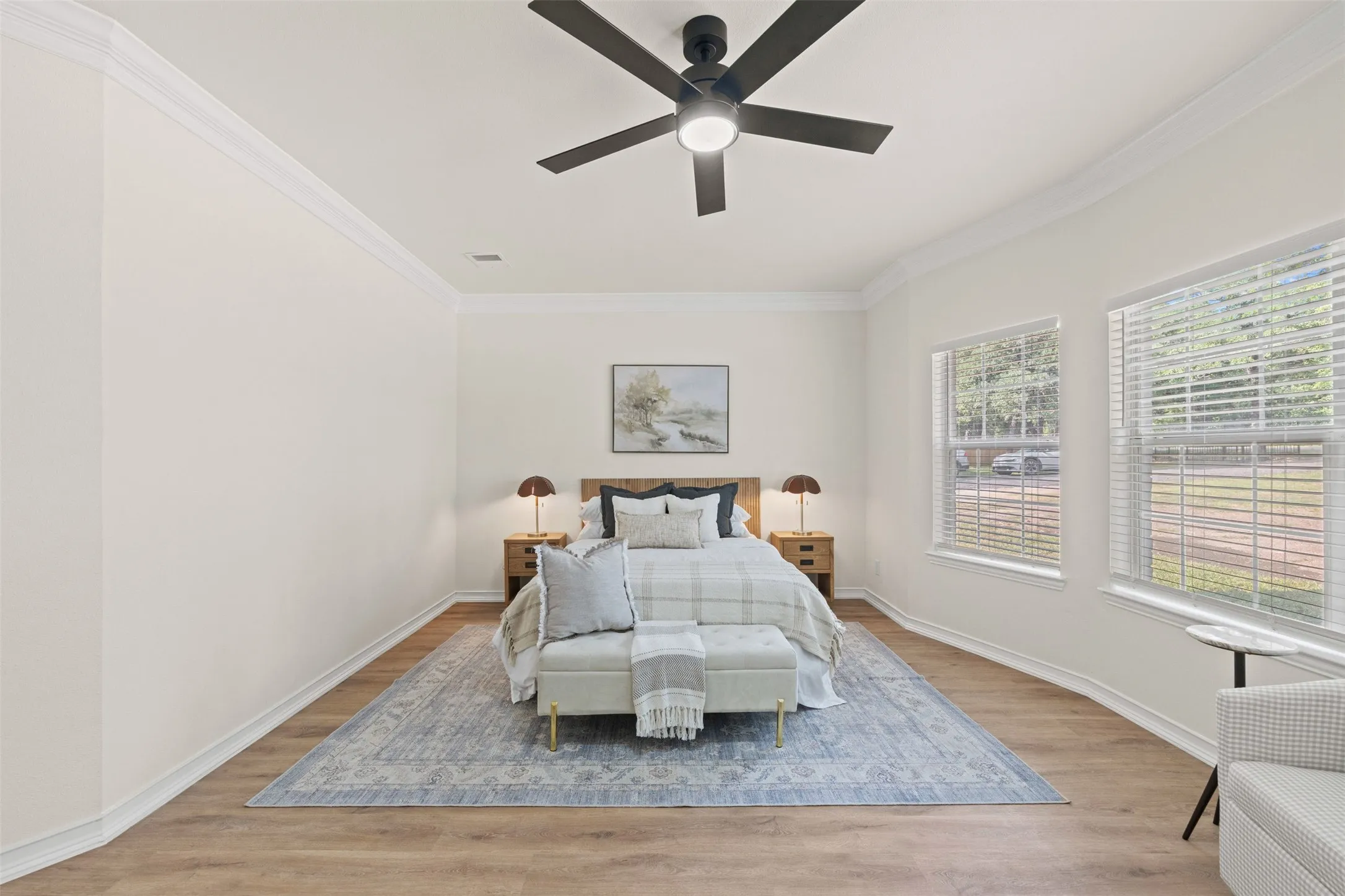 Second Primary Bedroom with bay window sitting area ideal for multigenerational living