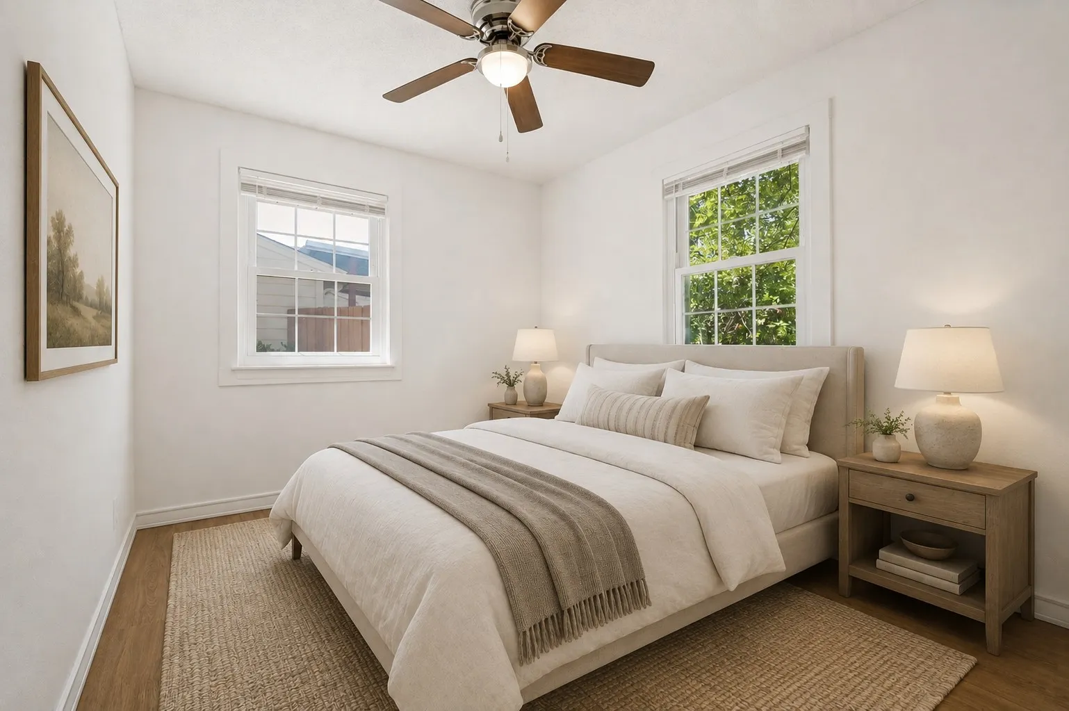 Virtully staged bedroom