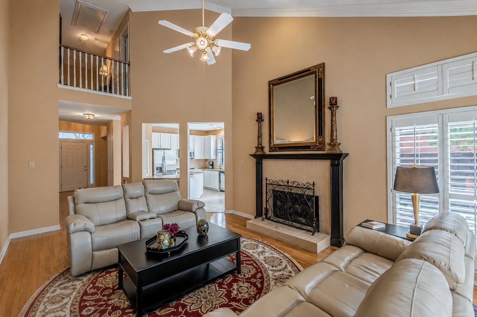 Entertain with ease as the living room flows right into the kitchen and breakfast nook. Gas  starter fireplace for those cool nights