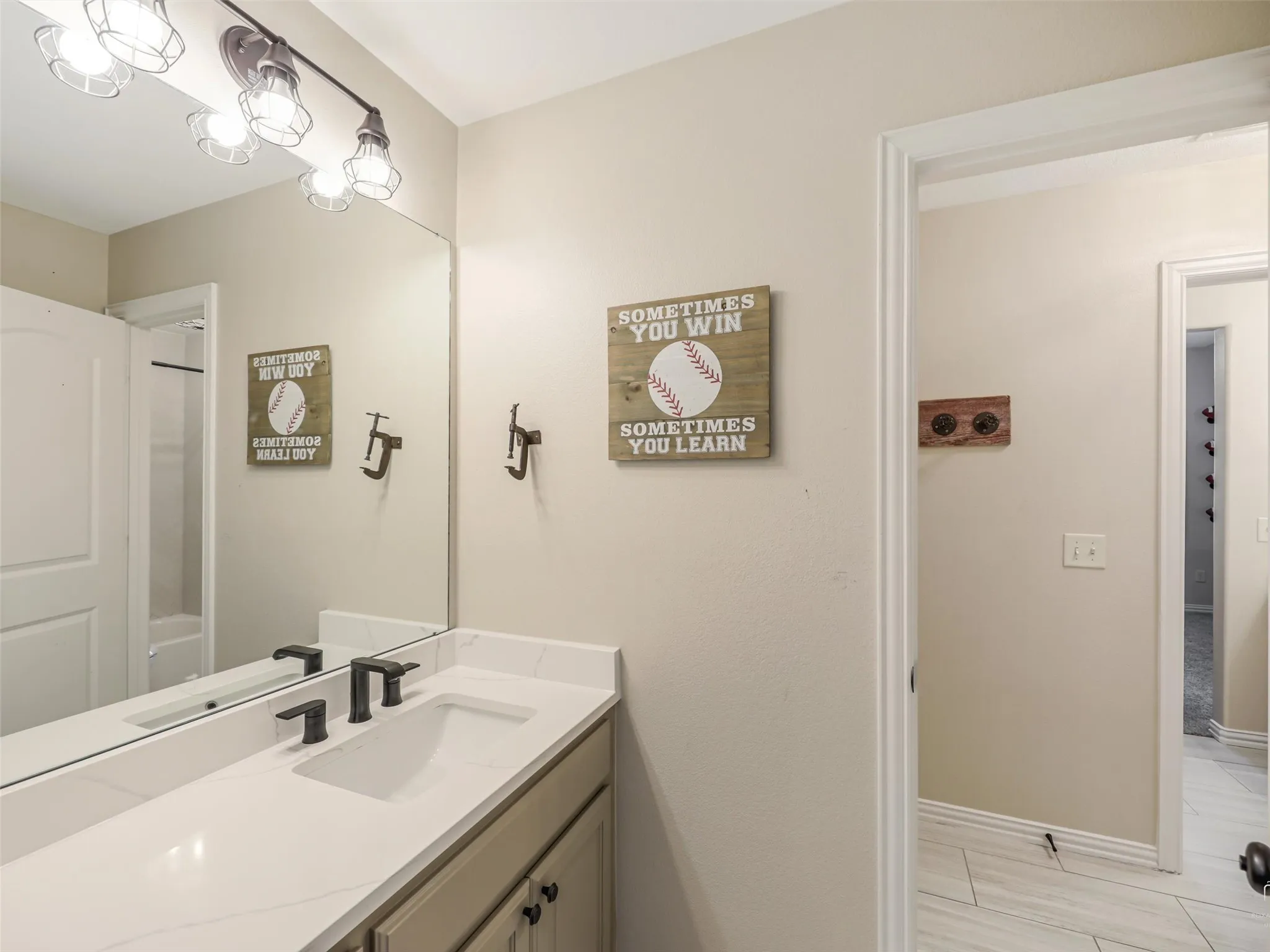 Jack & Jill bath connects Bedrooms 3 & 4