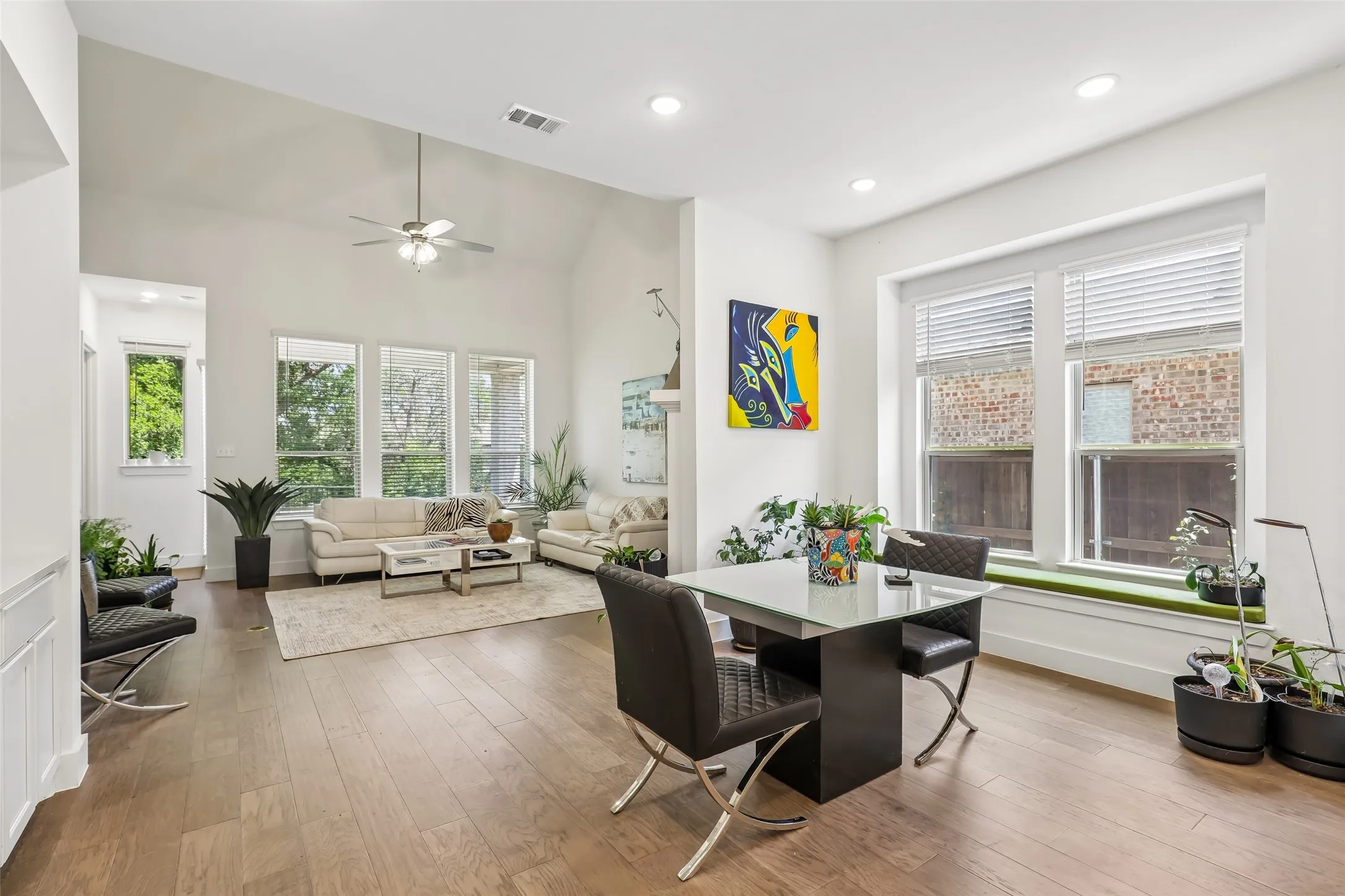 Kitchen is open to Dining and Family Rooms