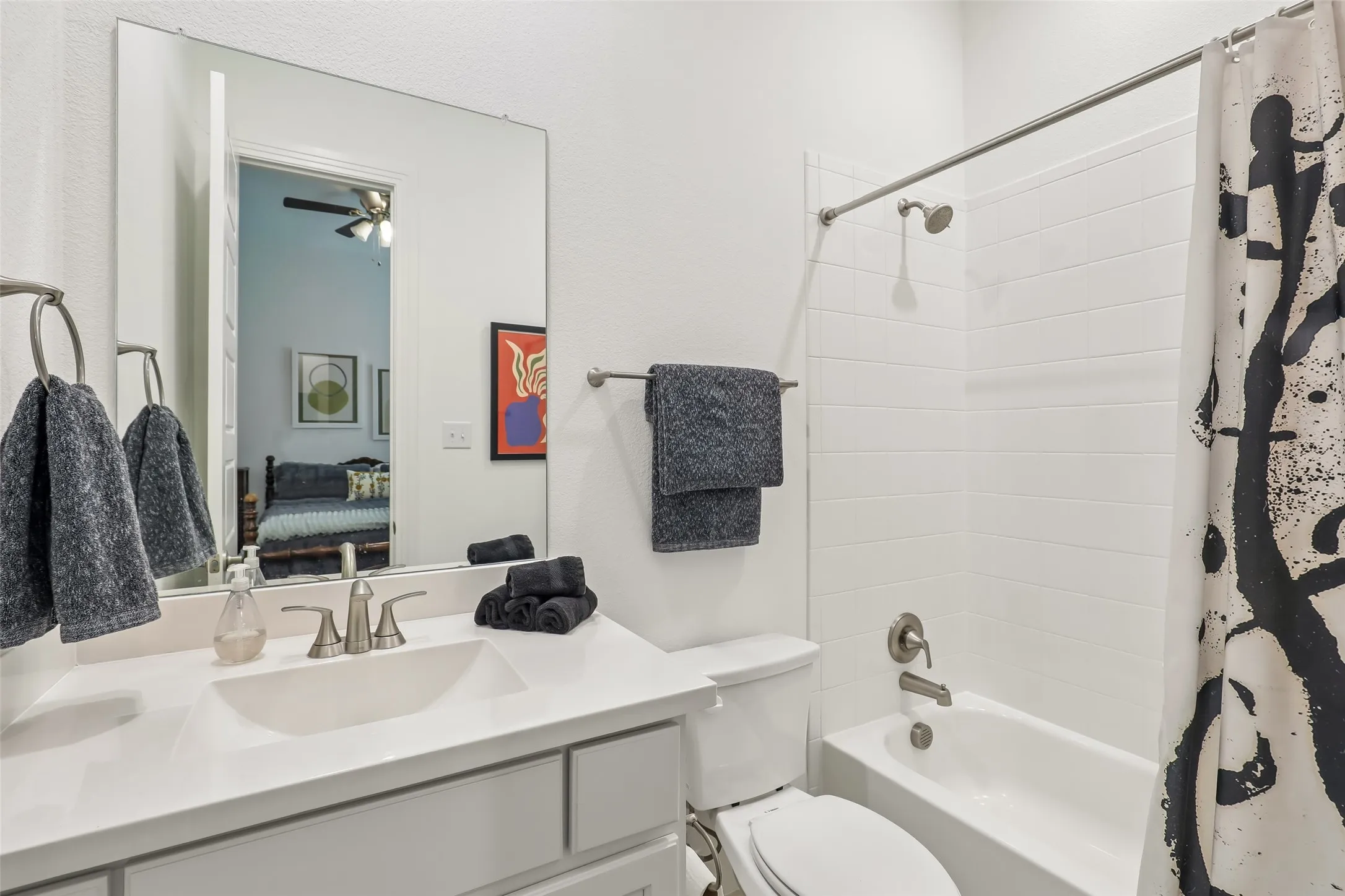 Ensuite bath attached to downstairs guest room