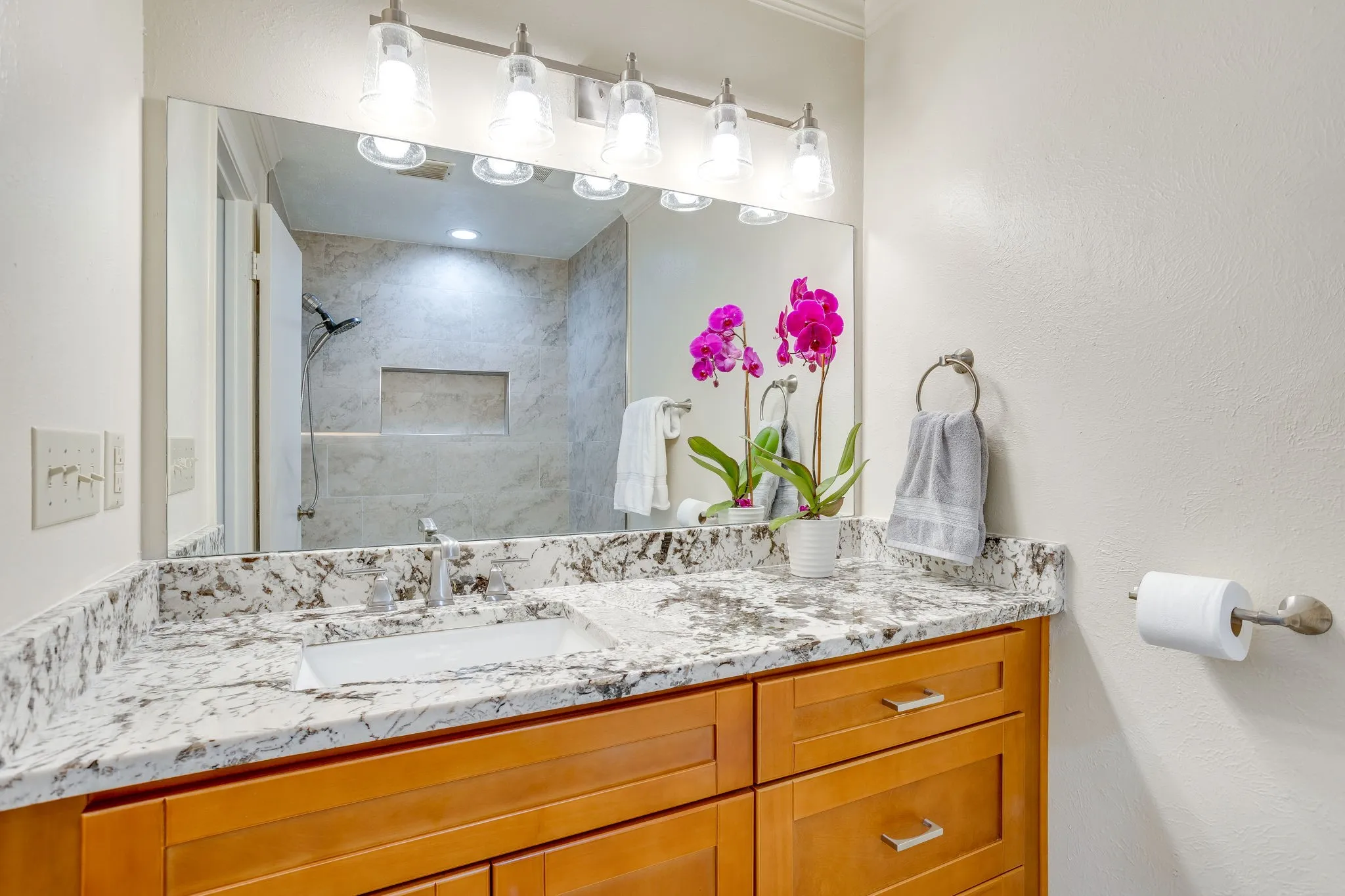 recently remodeled secondary bathroom.
