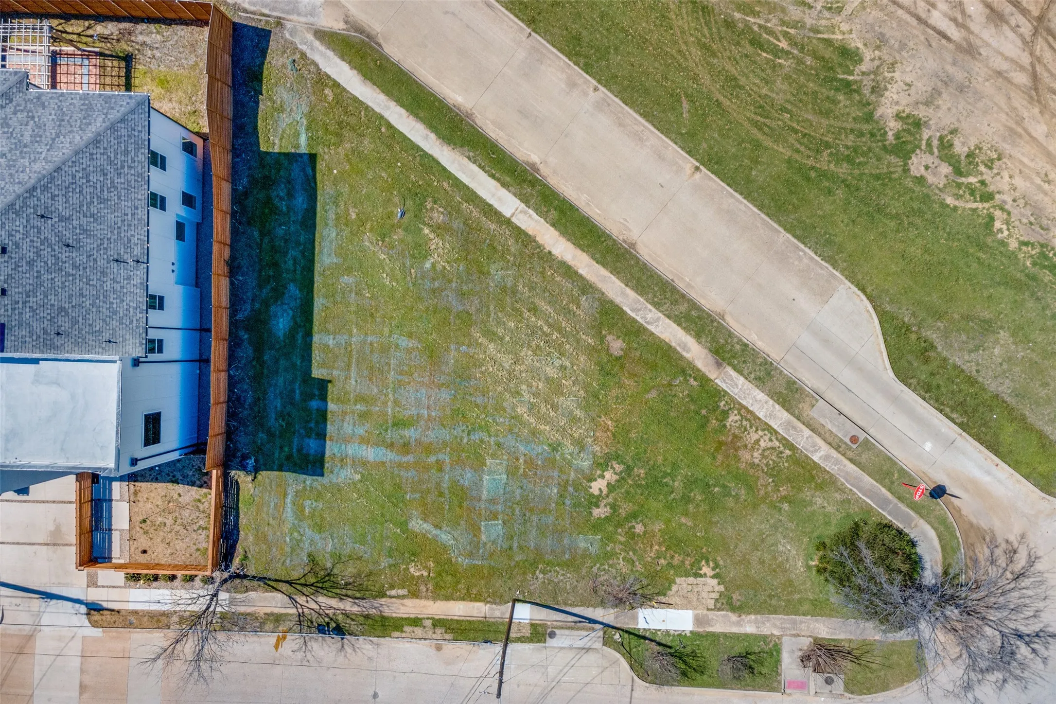 Aerial view of lot
