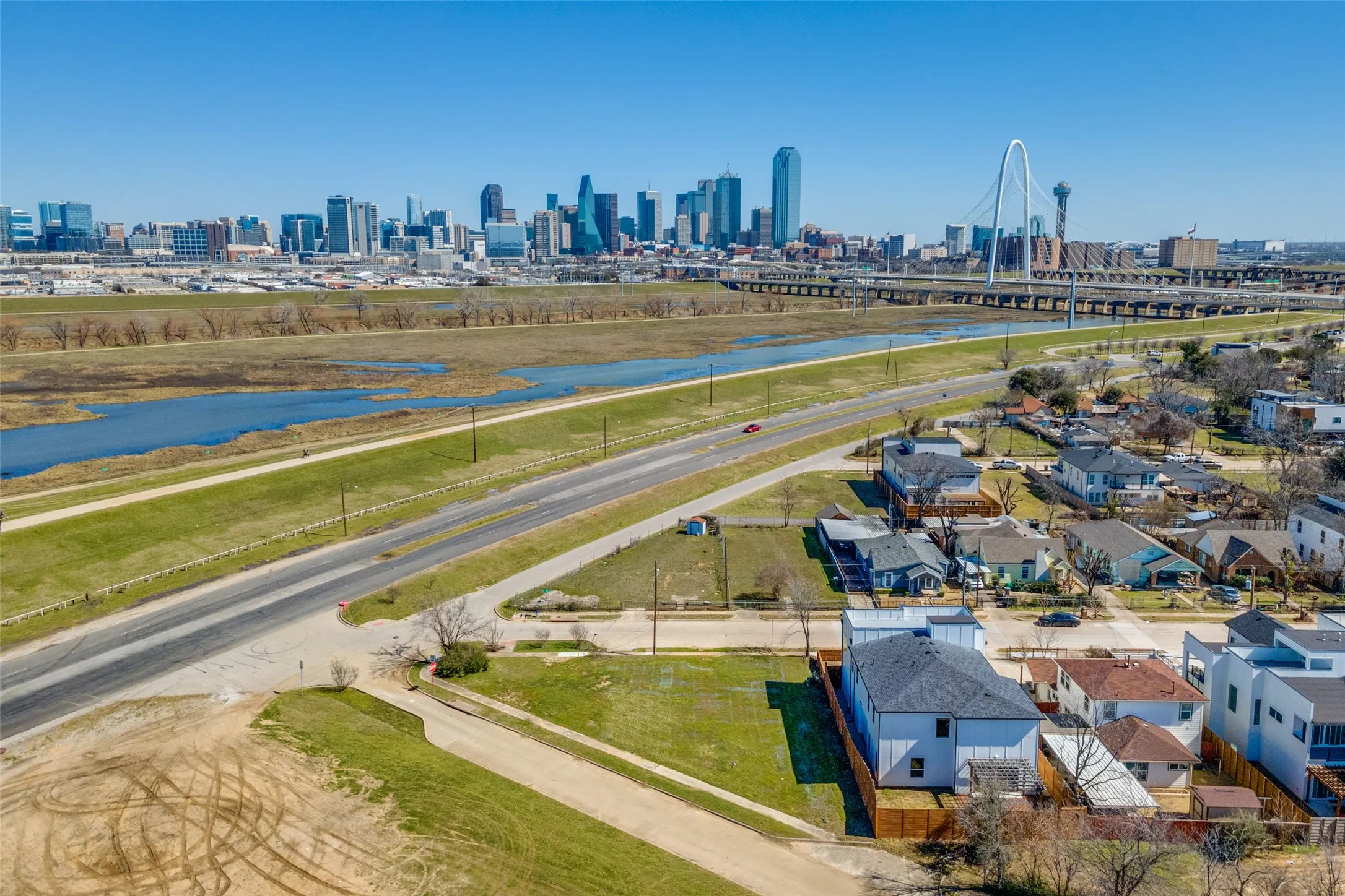 Aerial view Downtown Dallas