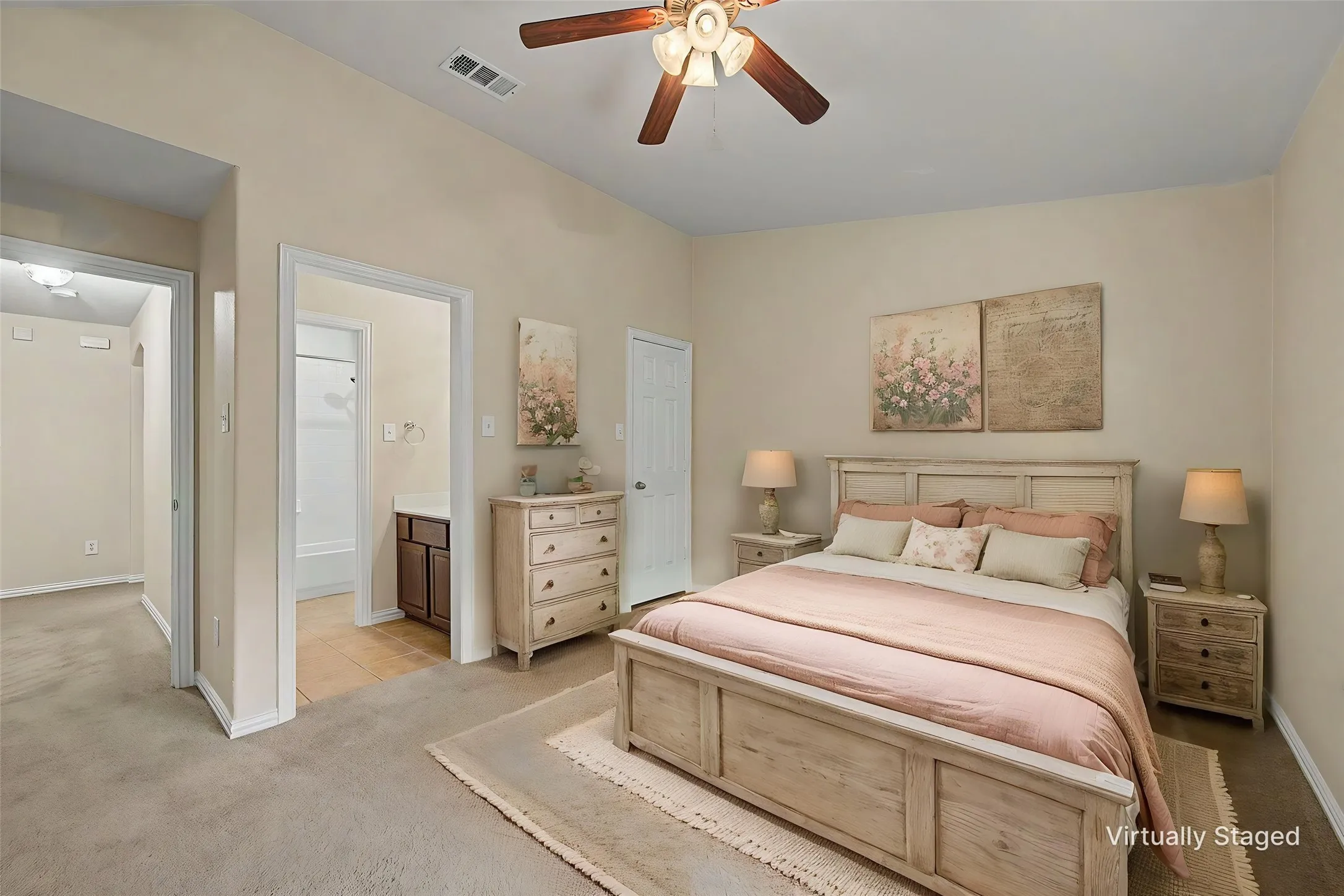 Secondary bedroom on 2nd floor with walk in closet and jack and jill bathroom