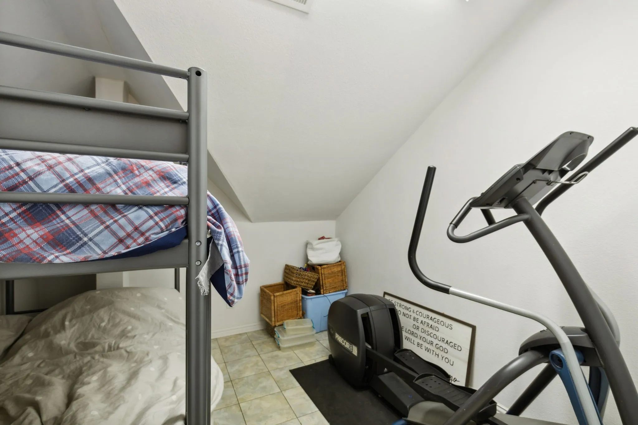 Flex space available for storage or overflow sleeping quarters.