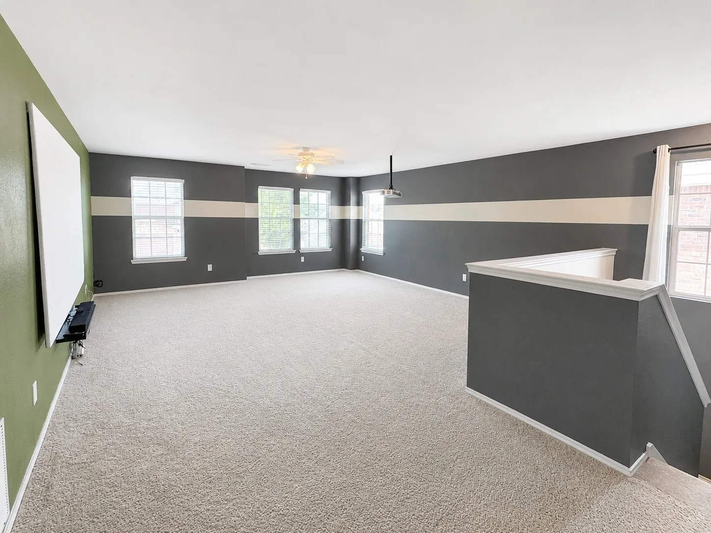 HUGE media room upstairs!