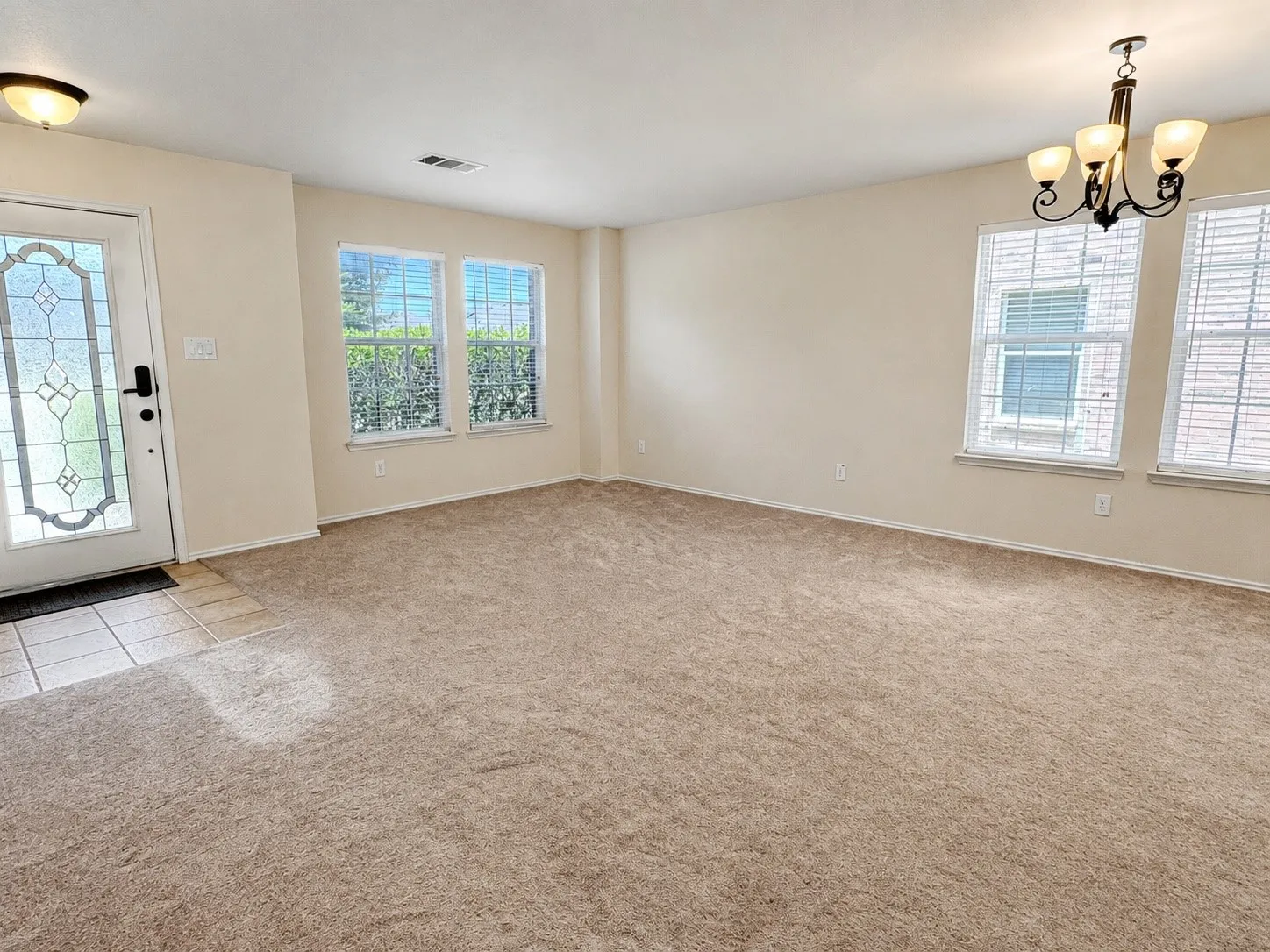 Entry way and living room