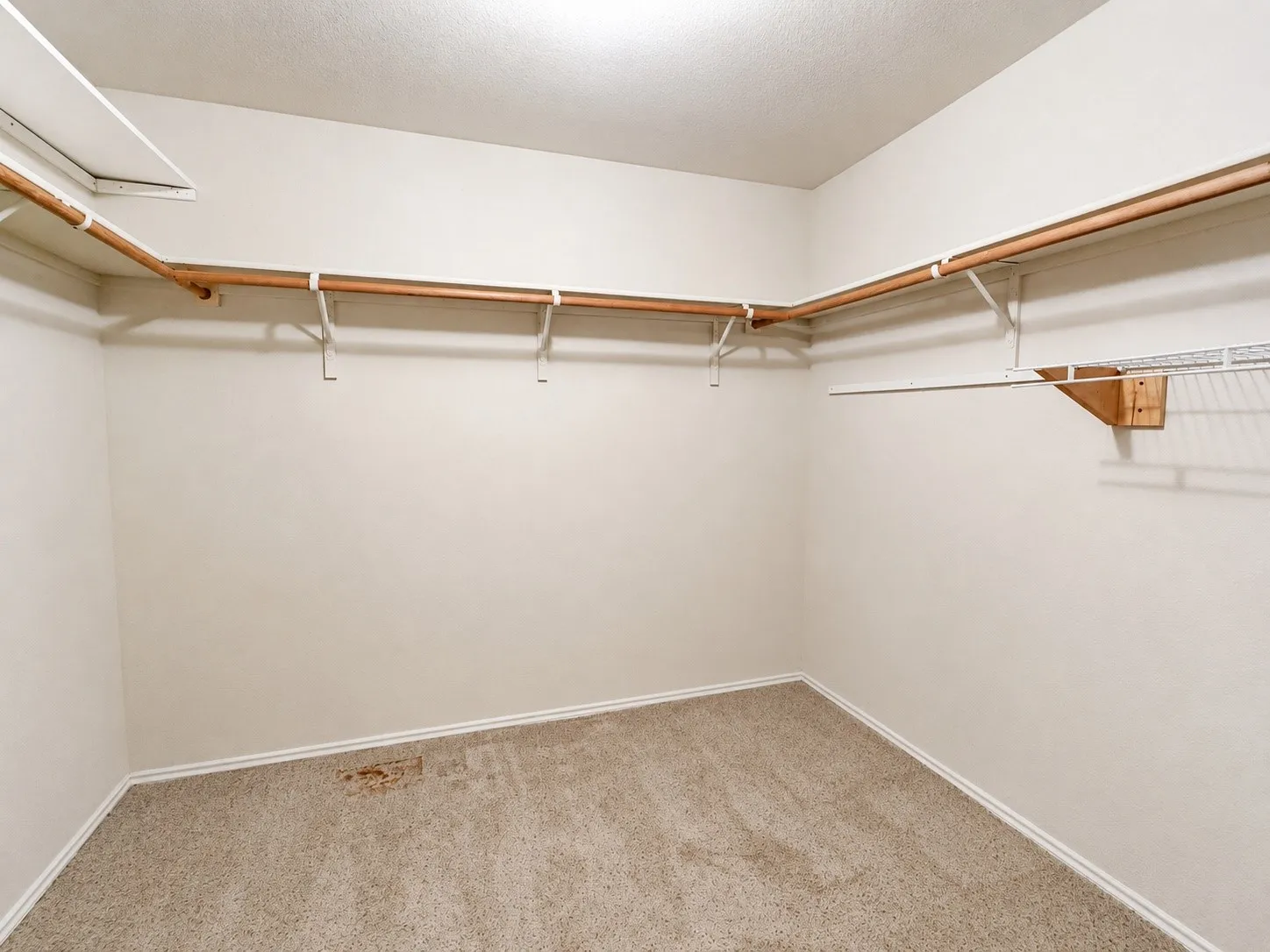 Large downstairs primary closet