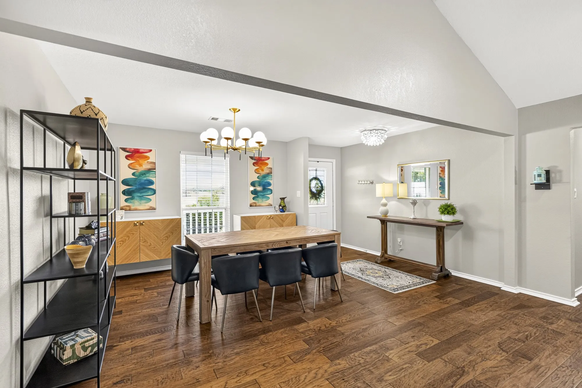 Built in cabinets in dining area~