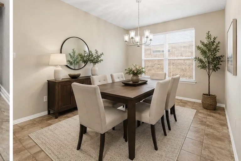 Formal Dining Room Virtually Staged