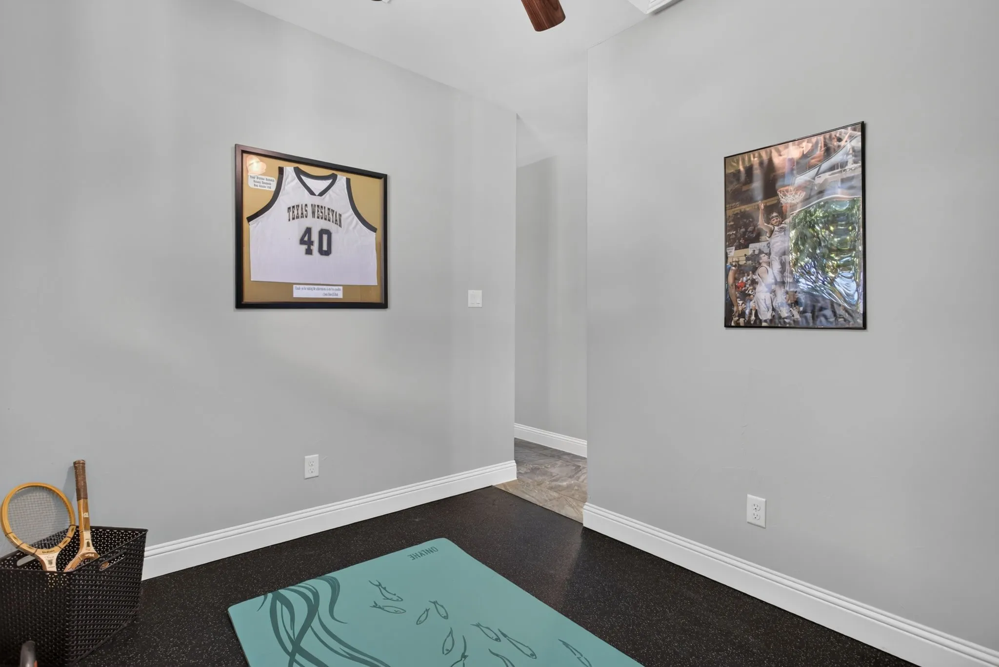work out room with Envy rubber flooring