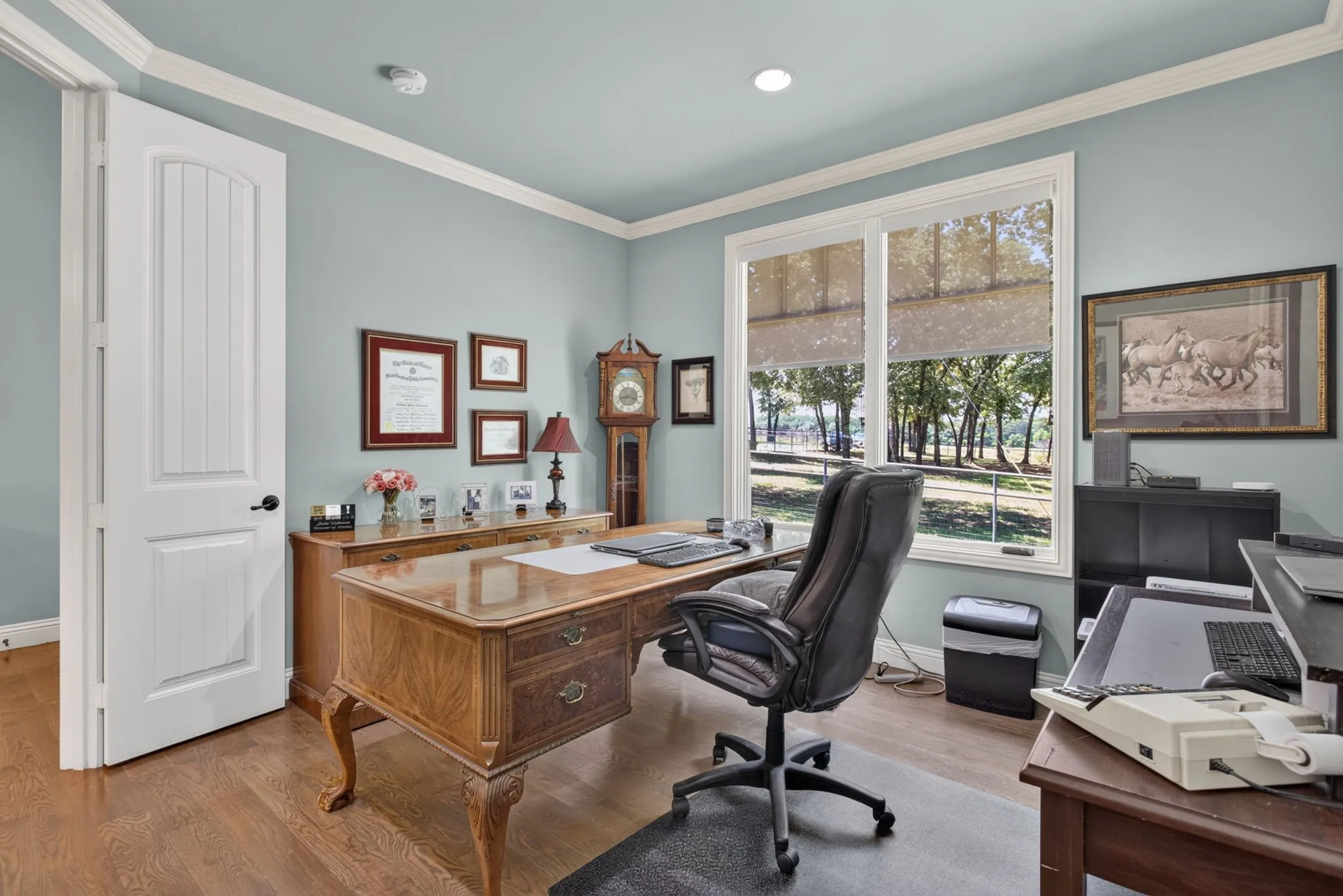 bedroom currently used as an office