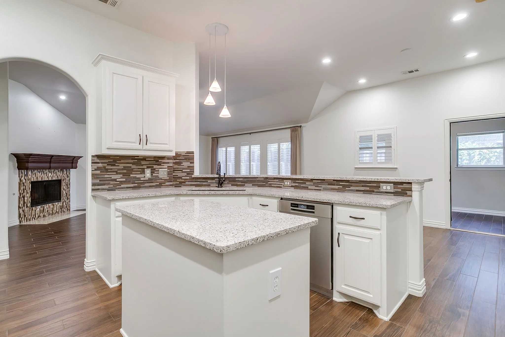 The kitchen is spacious