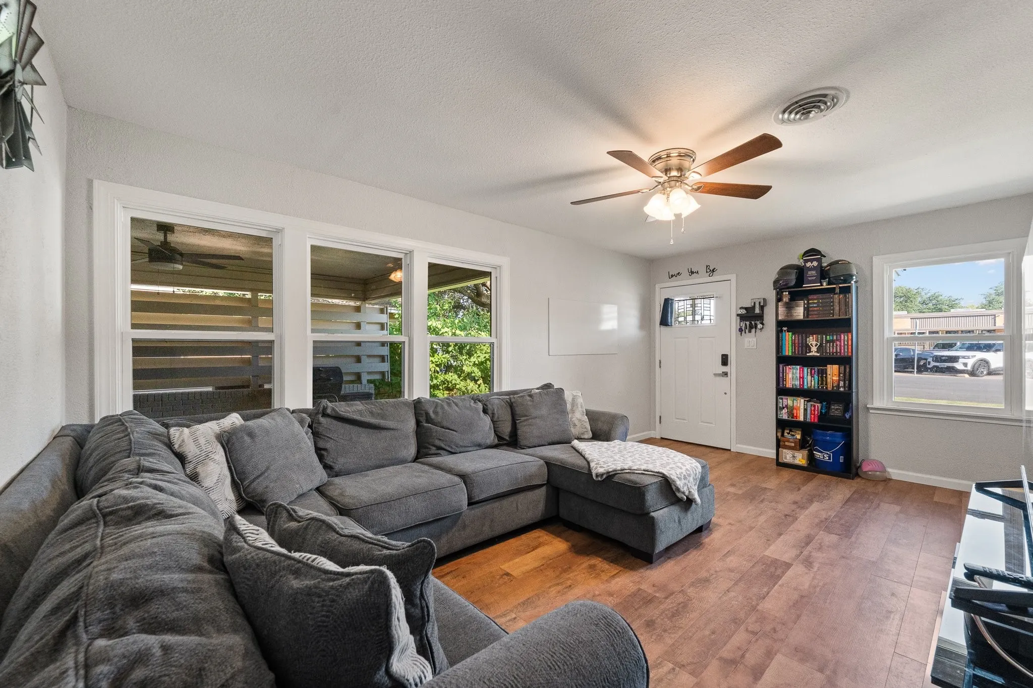 living room with a ton of natural light