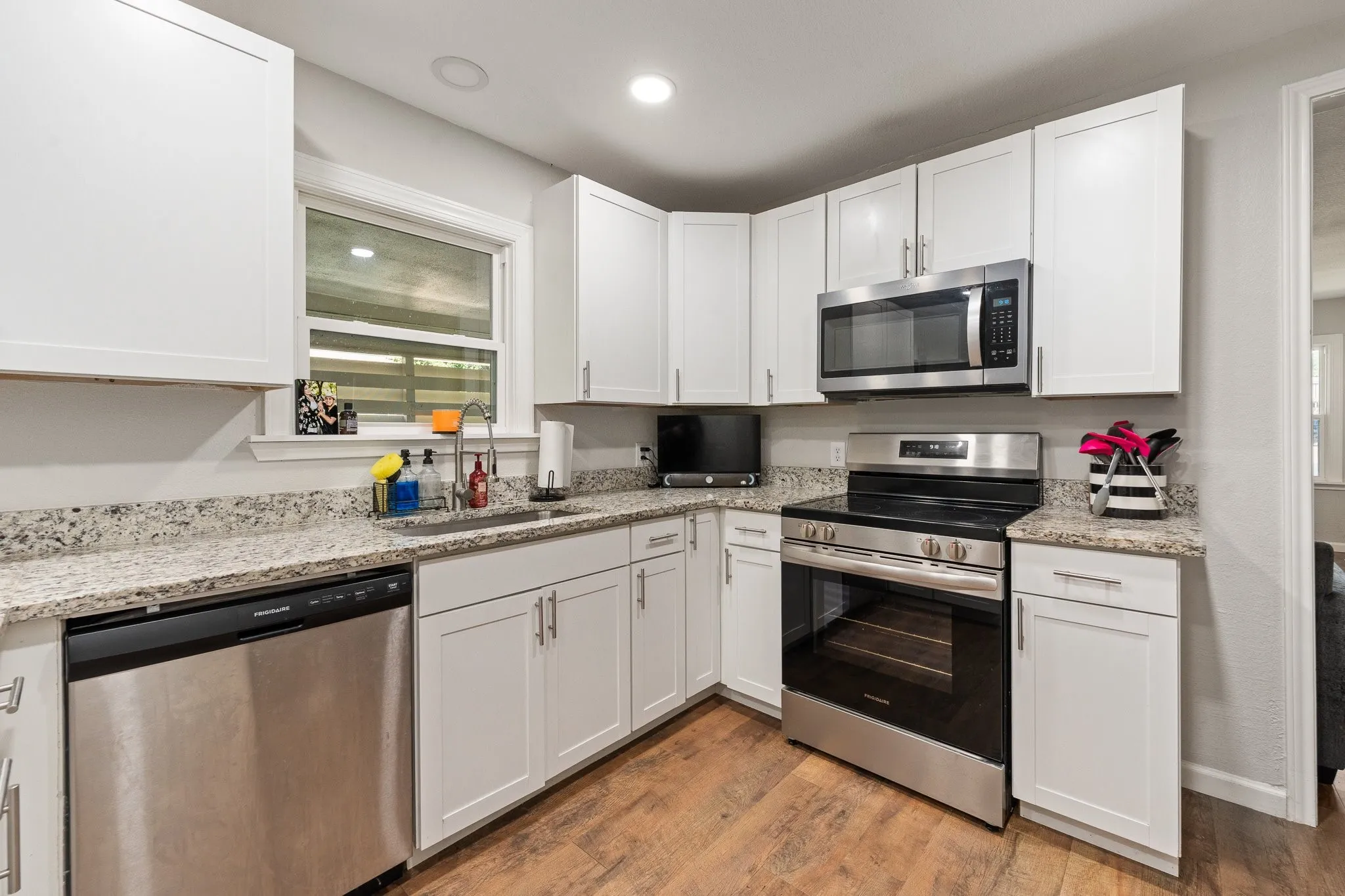 completely updated kitchen with stainless steel appliances