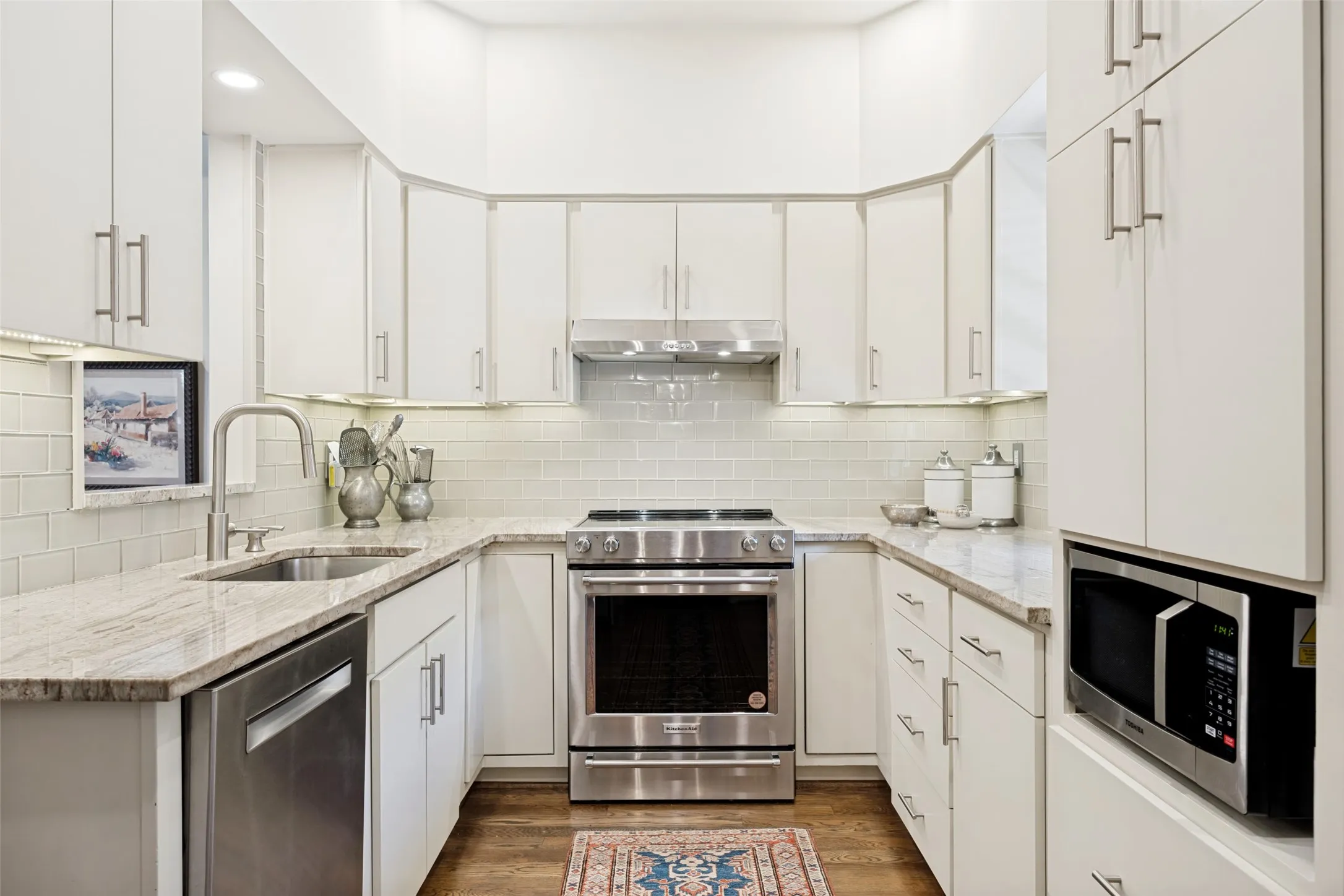 New appliances, cabinet fronts, counters