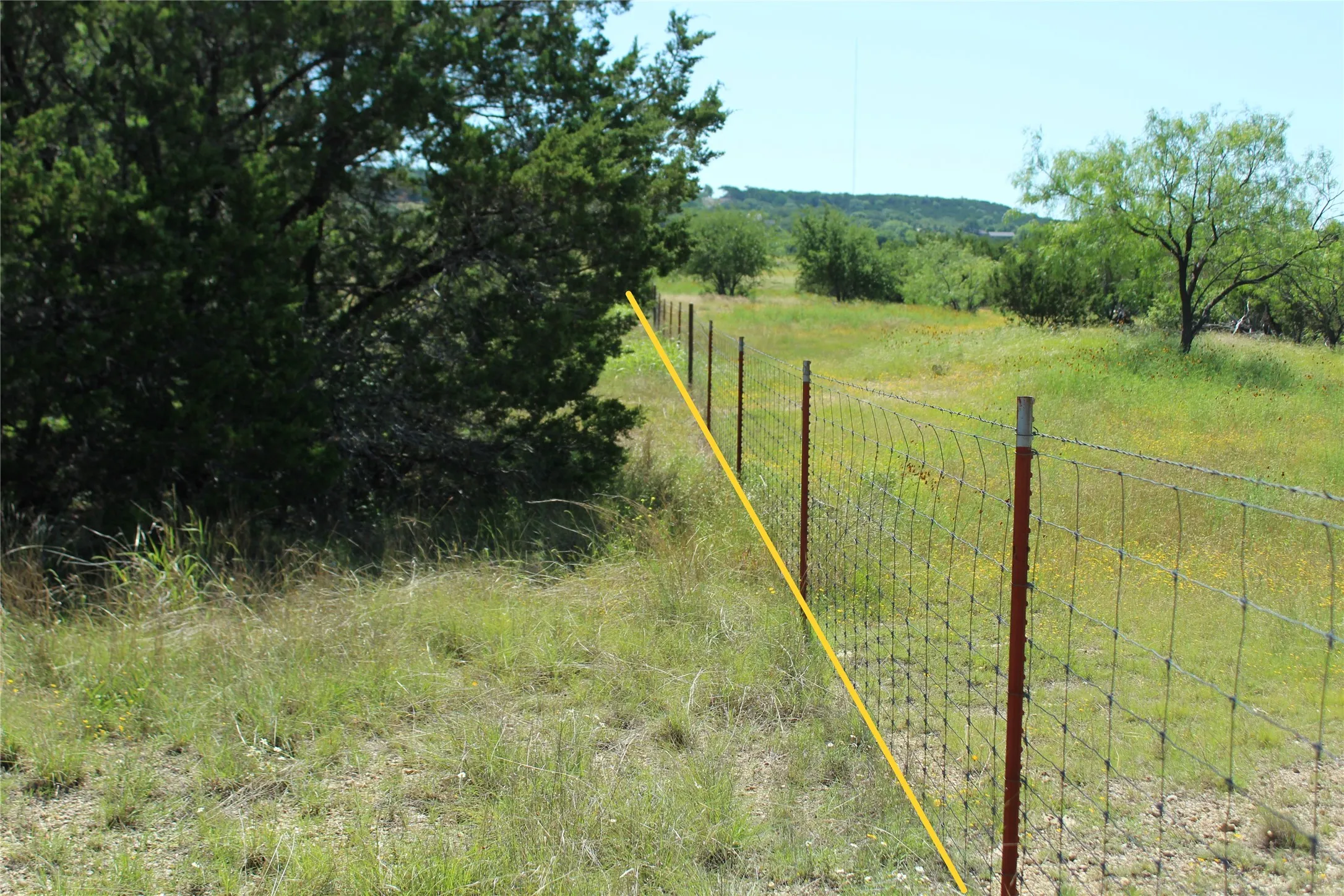 Fence along south side