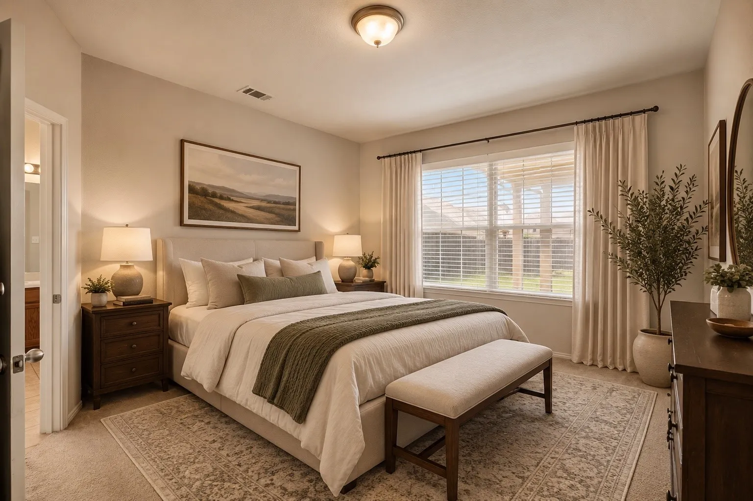 virtually AI staged primary
bedroom