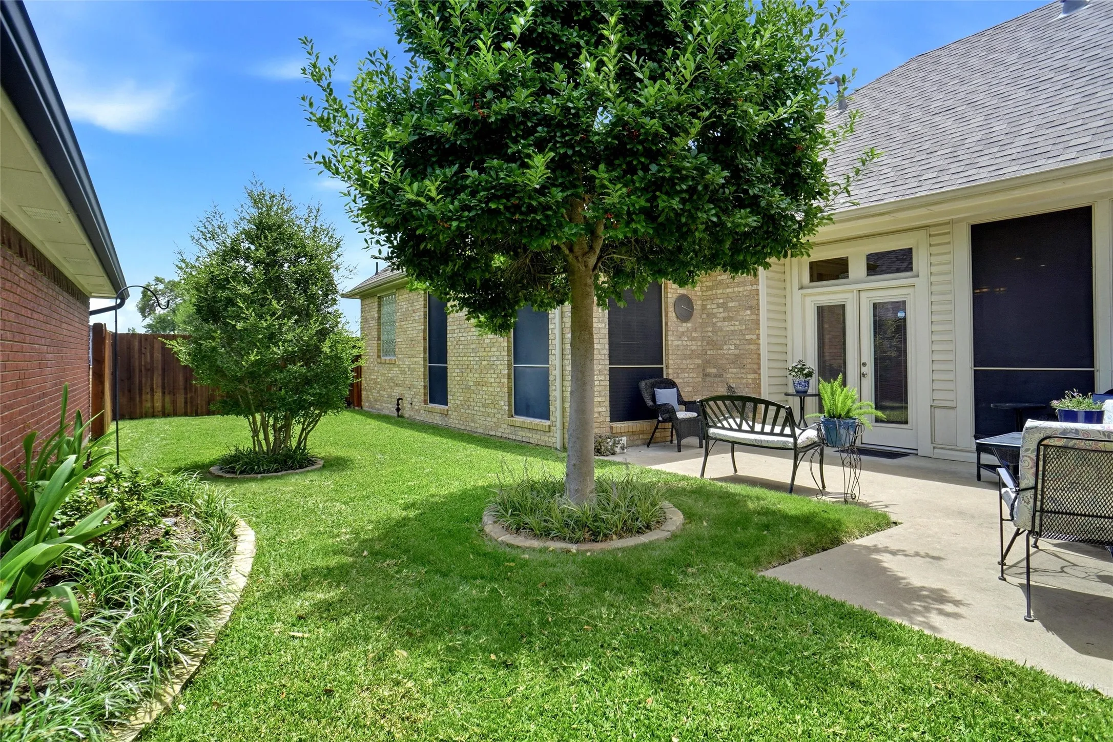 Professionally landscaped and maintained.