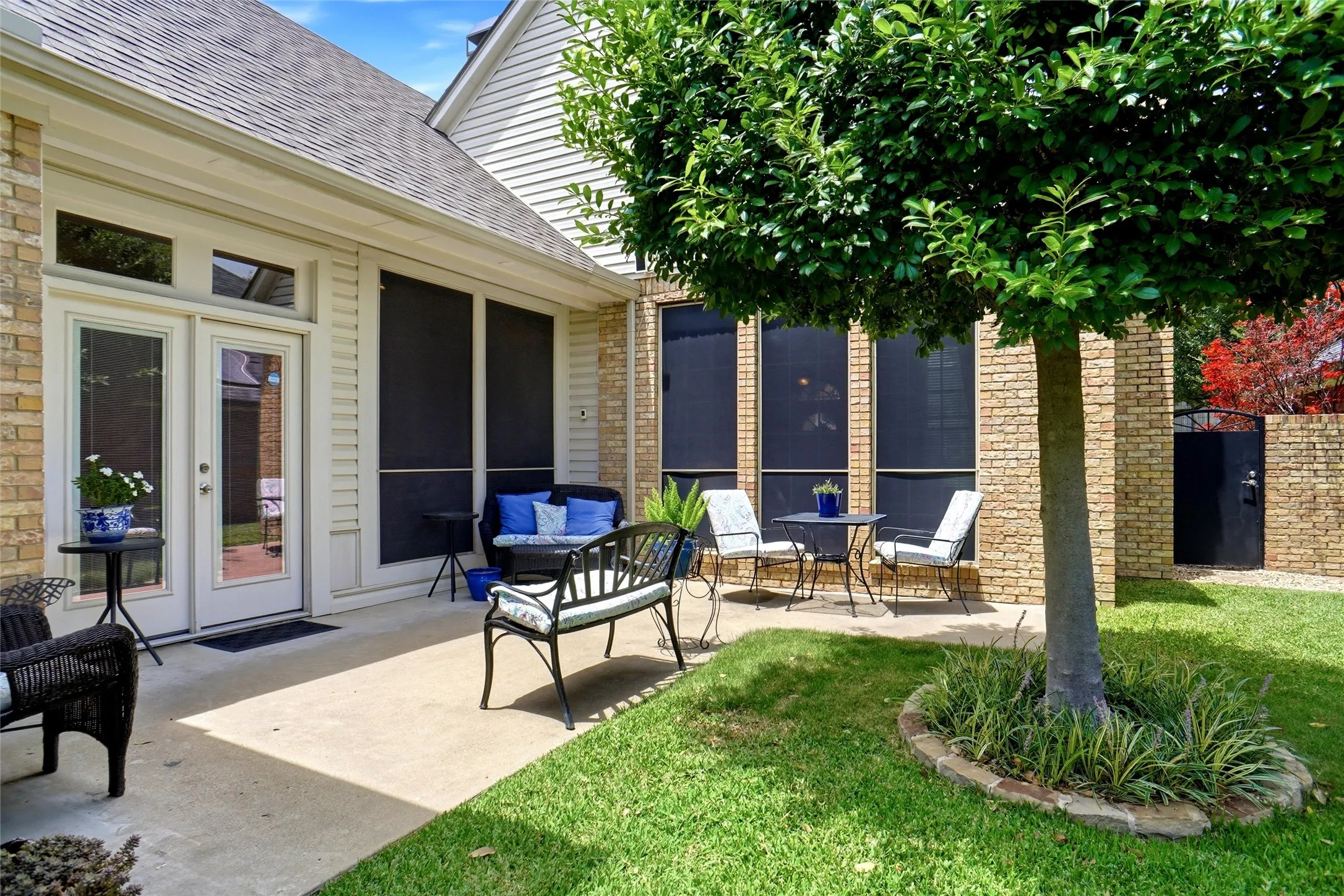 Open patio with natural gas stub for grill.