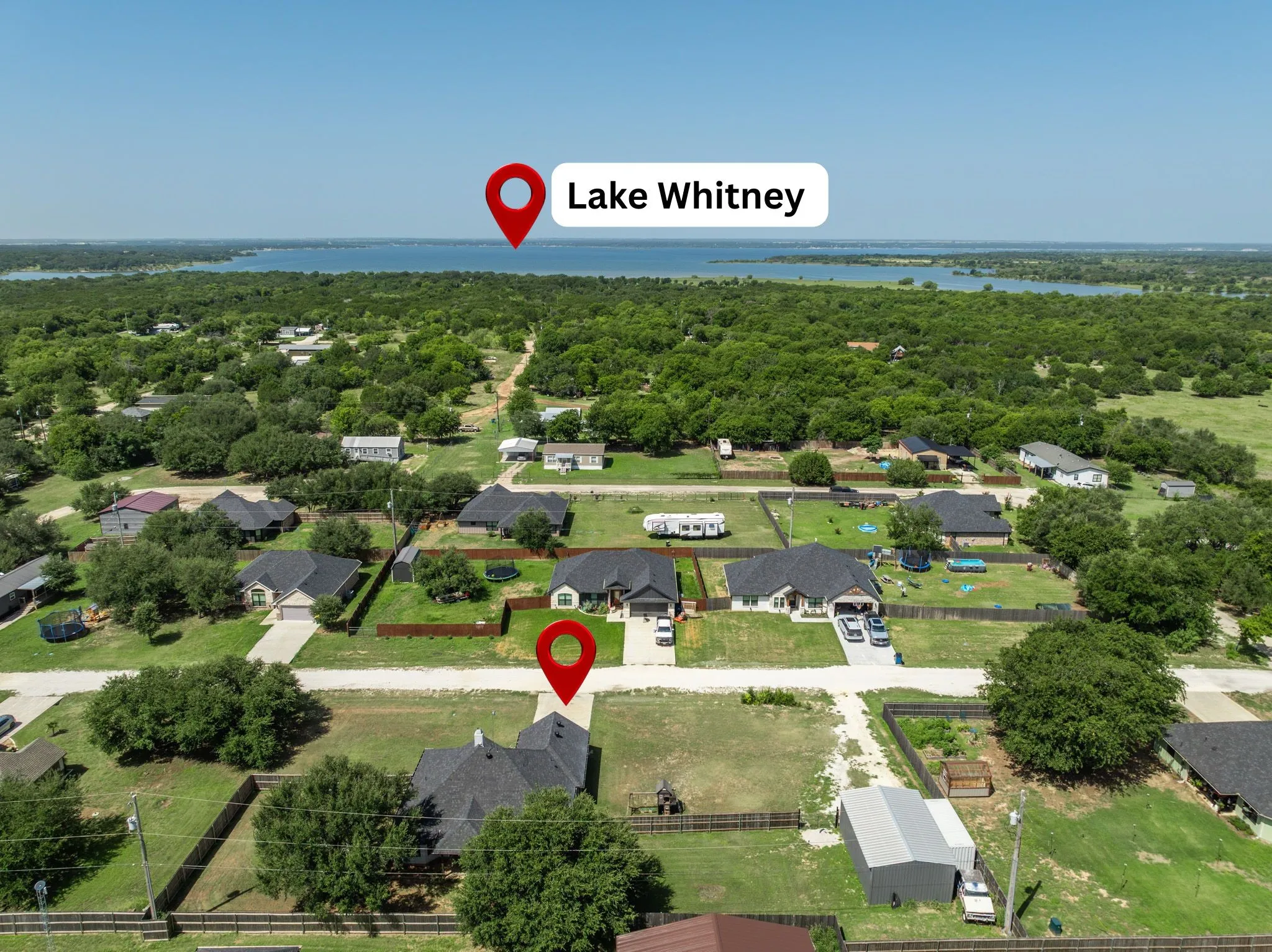 Close proximity to Lake Whitney
