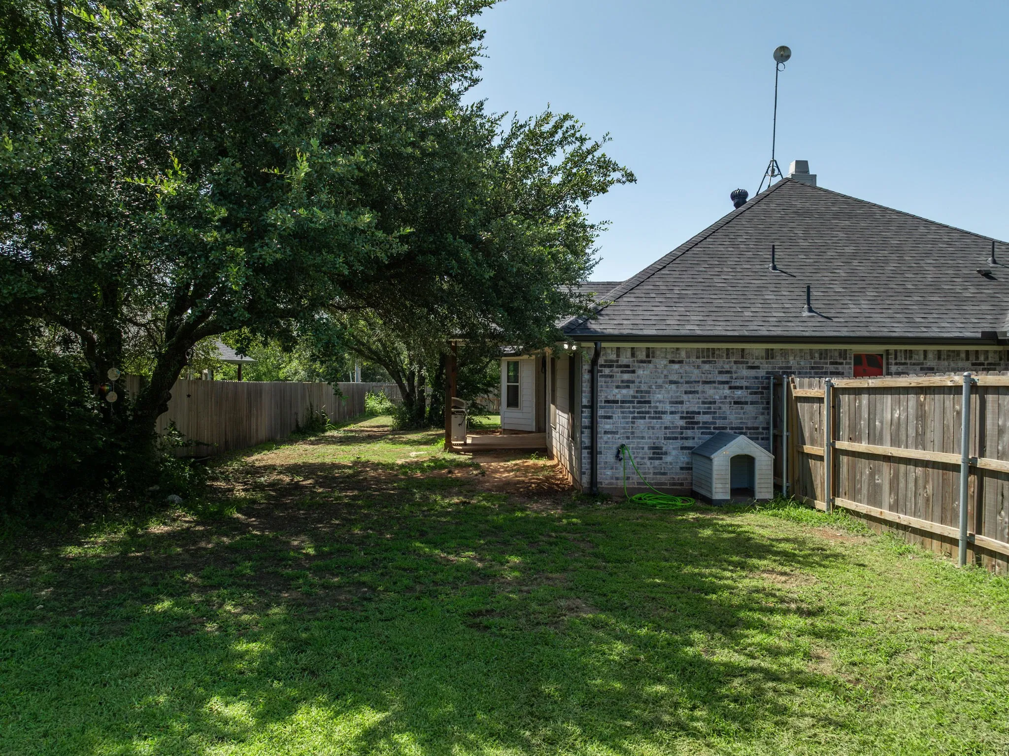 Plenty of shade, privacy, and wide open yard space!
