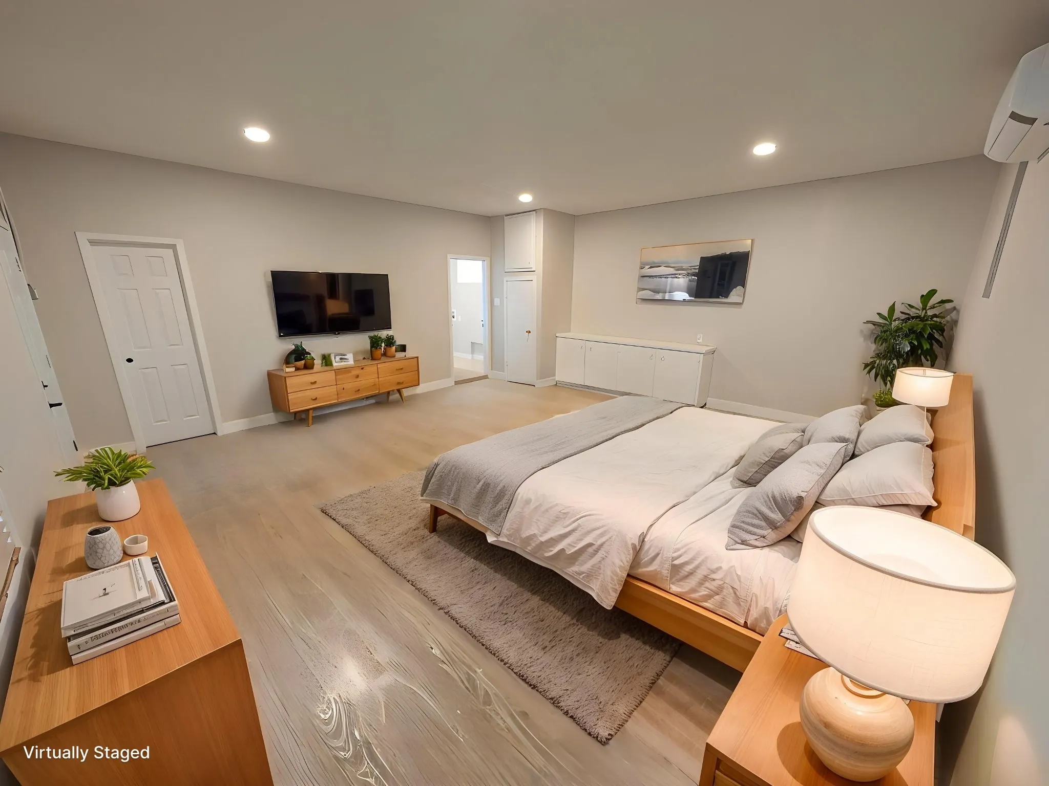 Virtually staged as Bedroom