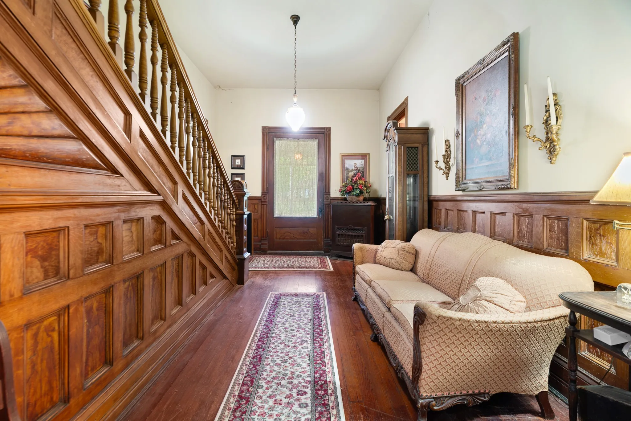 Entry hall showing view of front door.