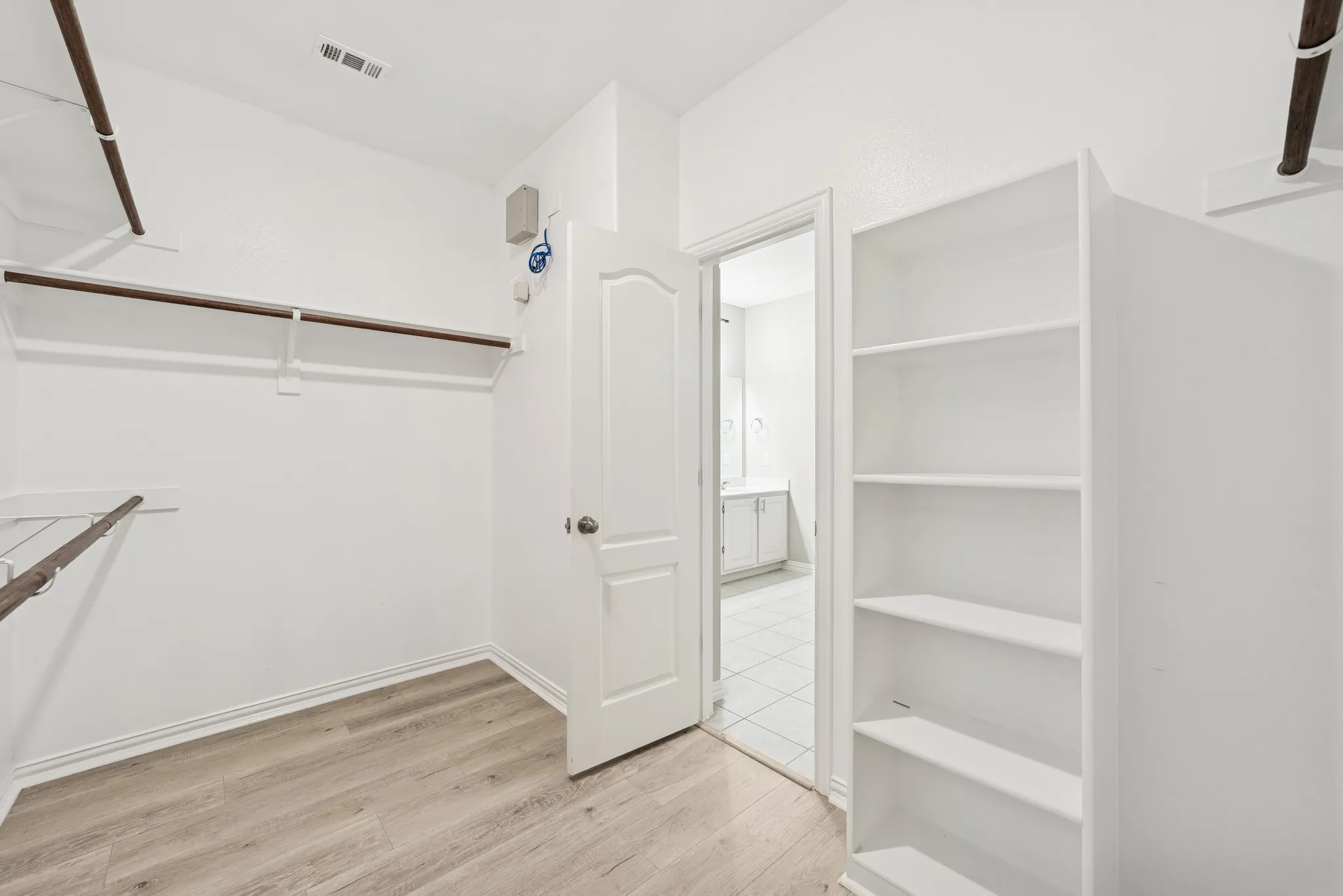 Spacious master closet