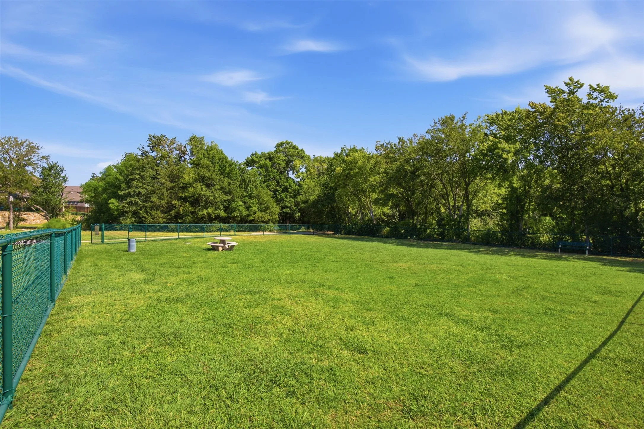 Community dog park, located just steps away