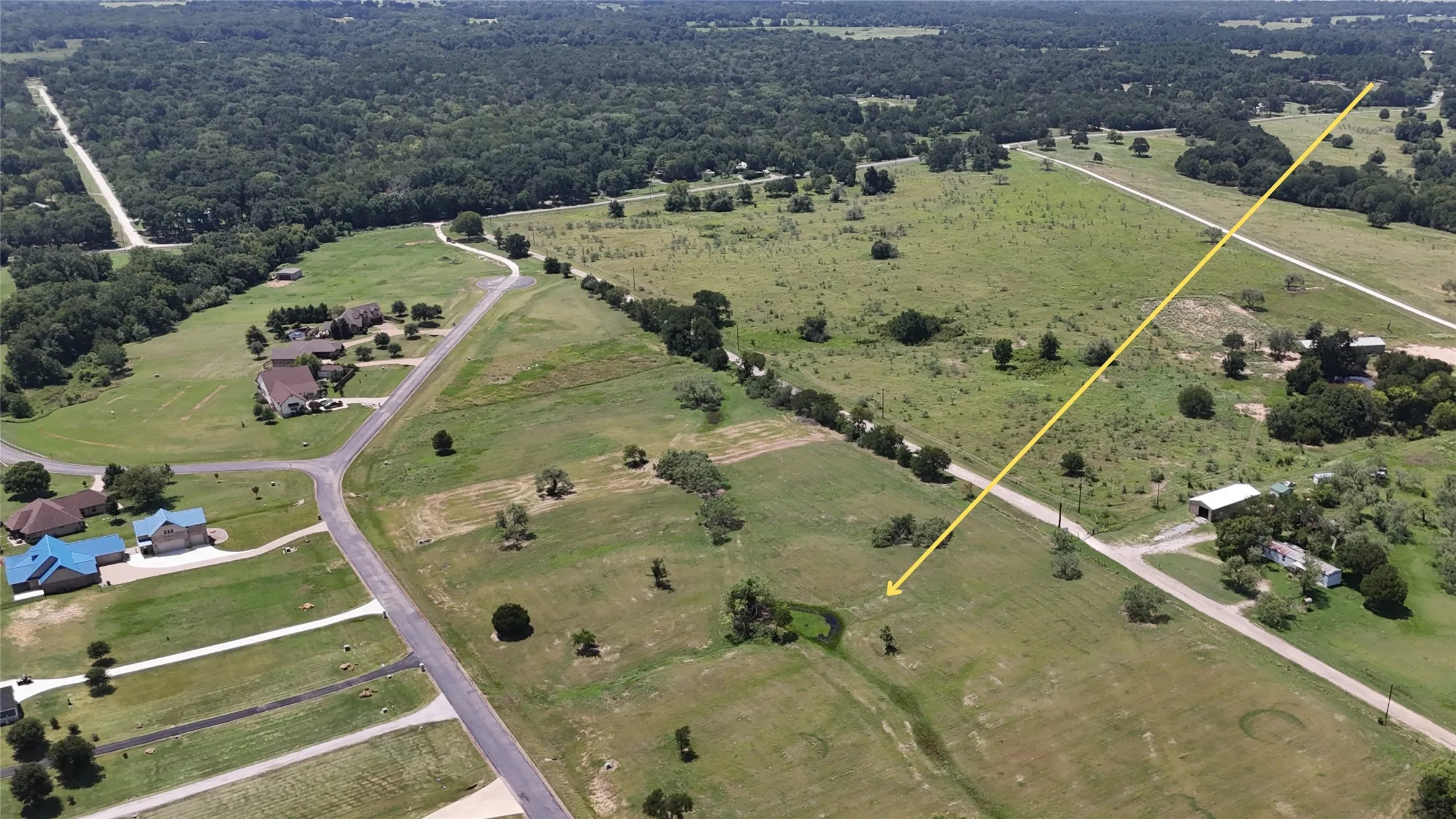 Aerial view showing easy access throughout this desirable gated subdivision.