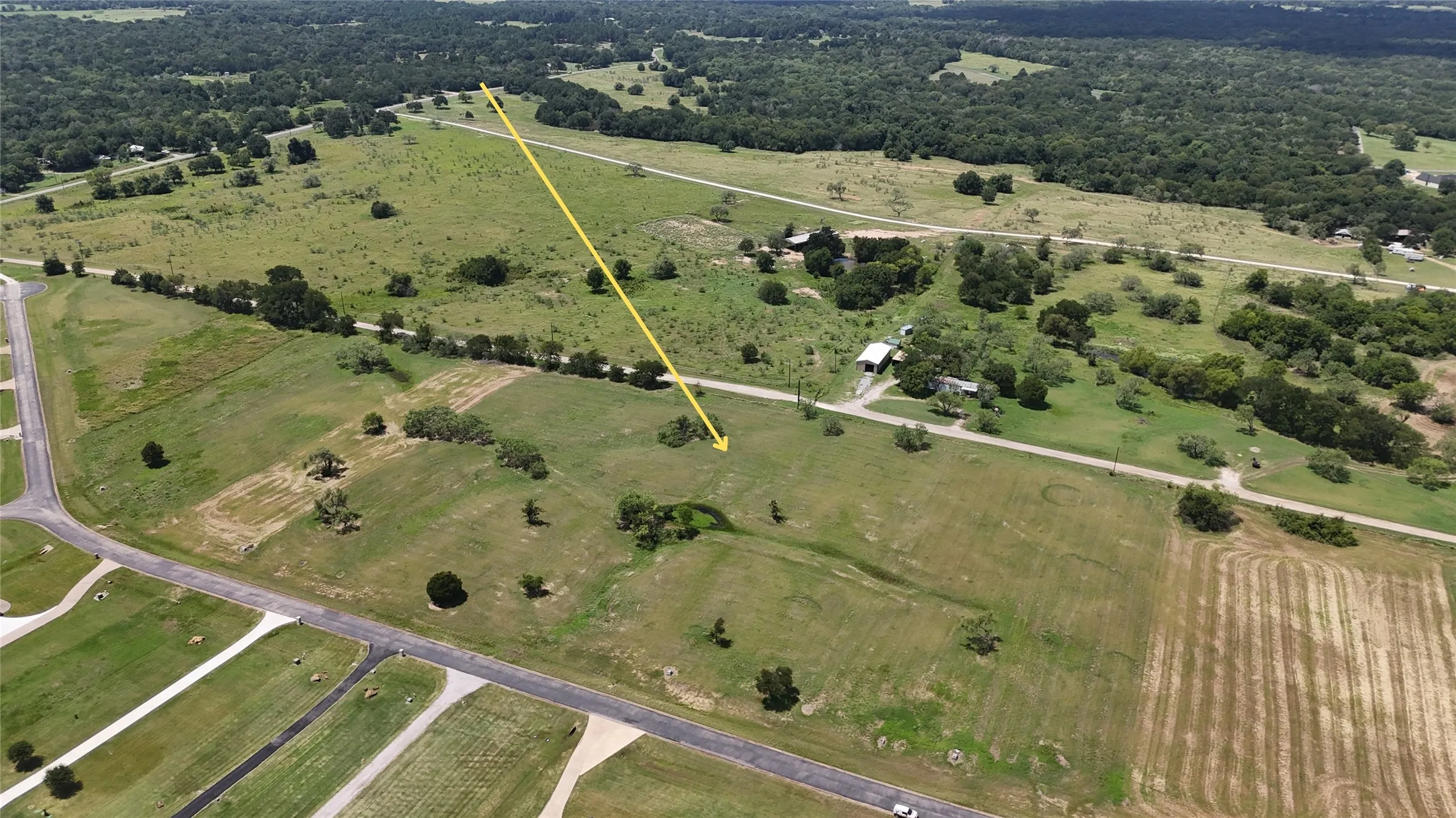 Aerial view showing easy access throughout this desirable gated subdivision.