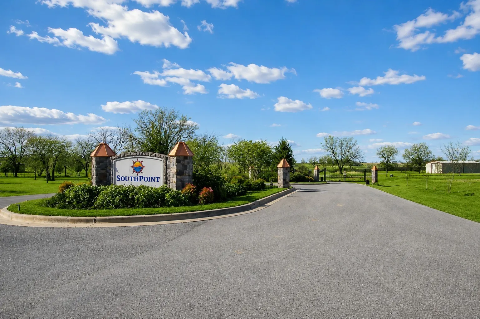 Gated community entrance to the private boat ramp and fishing pier.