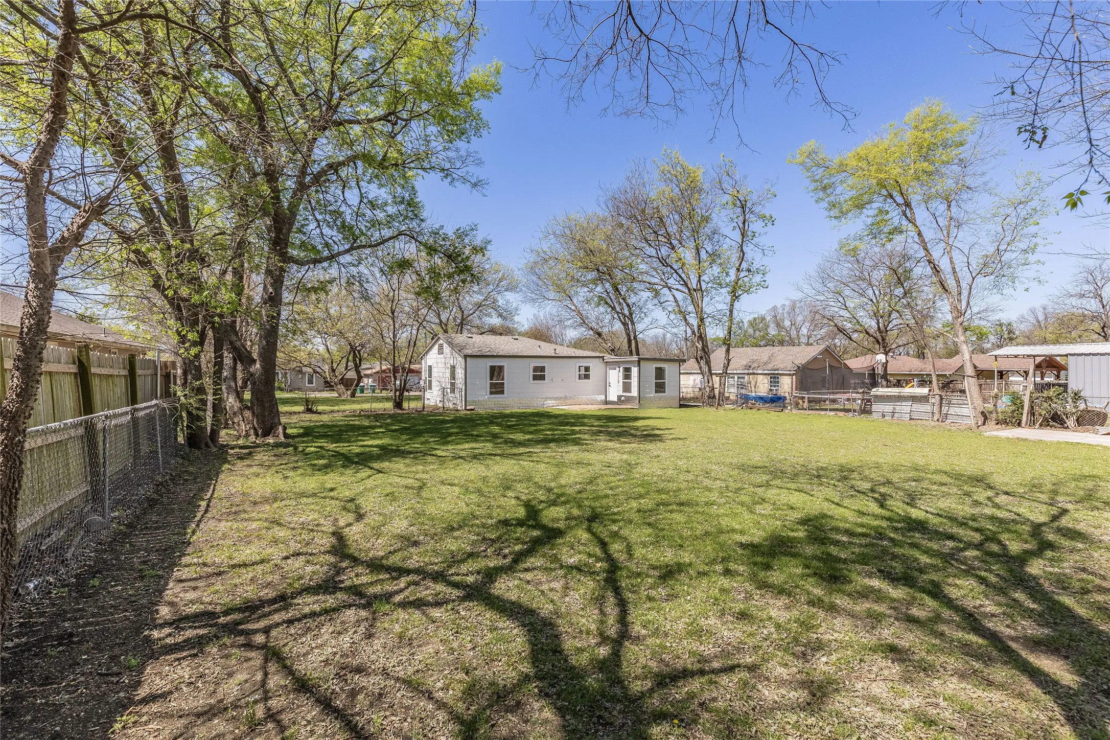 Property on double lot with beautiful trees