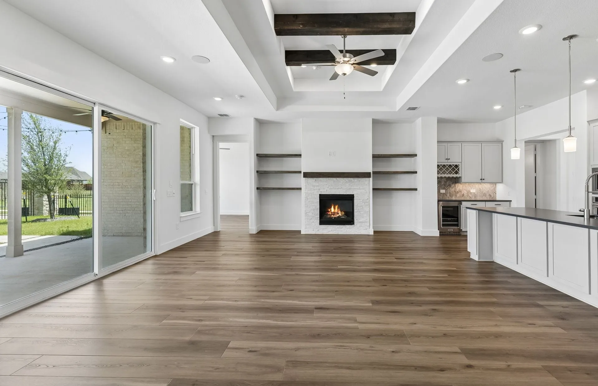Open concept living with numerous upgrades