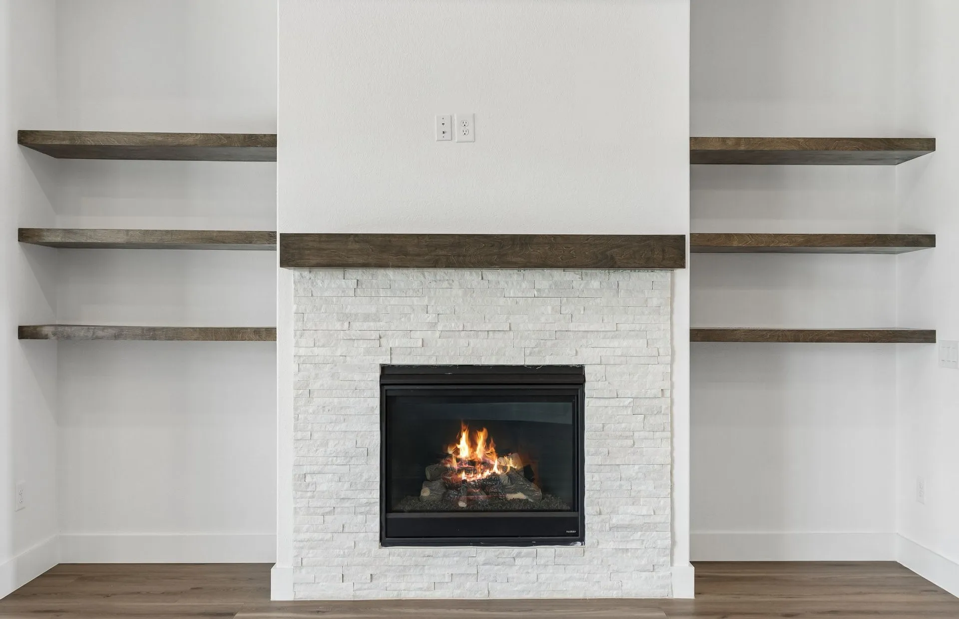 Gorgeous fireplace in gathering room
