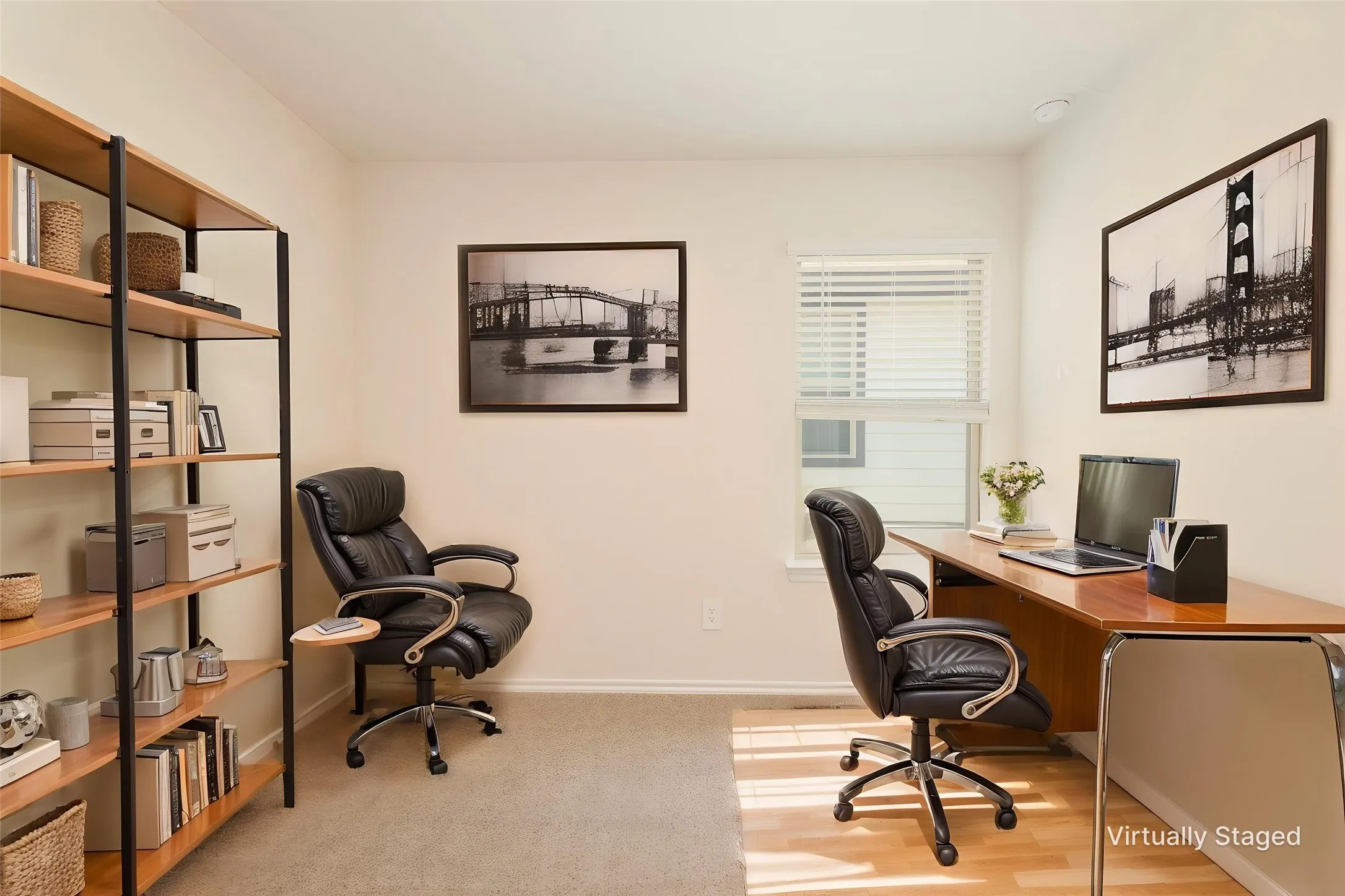 Bedroom setup as an office