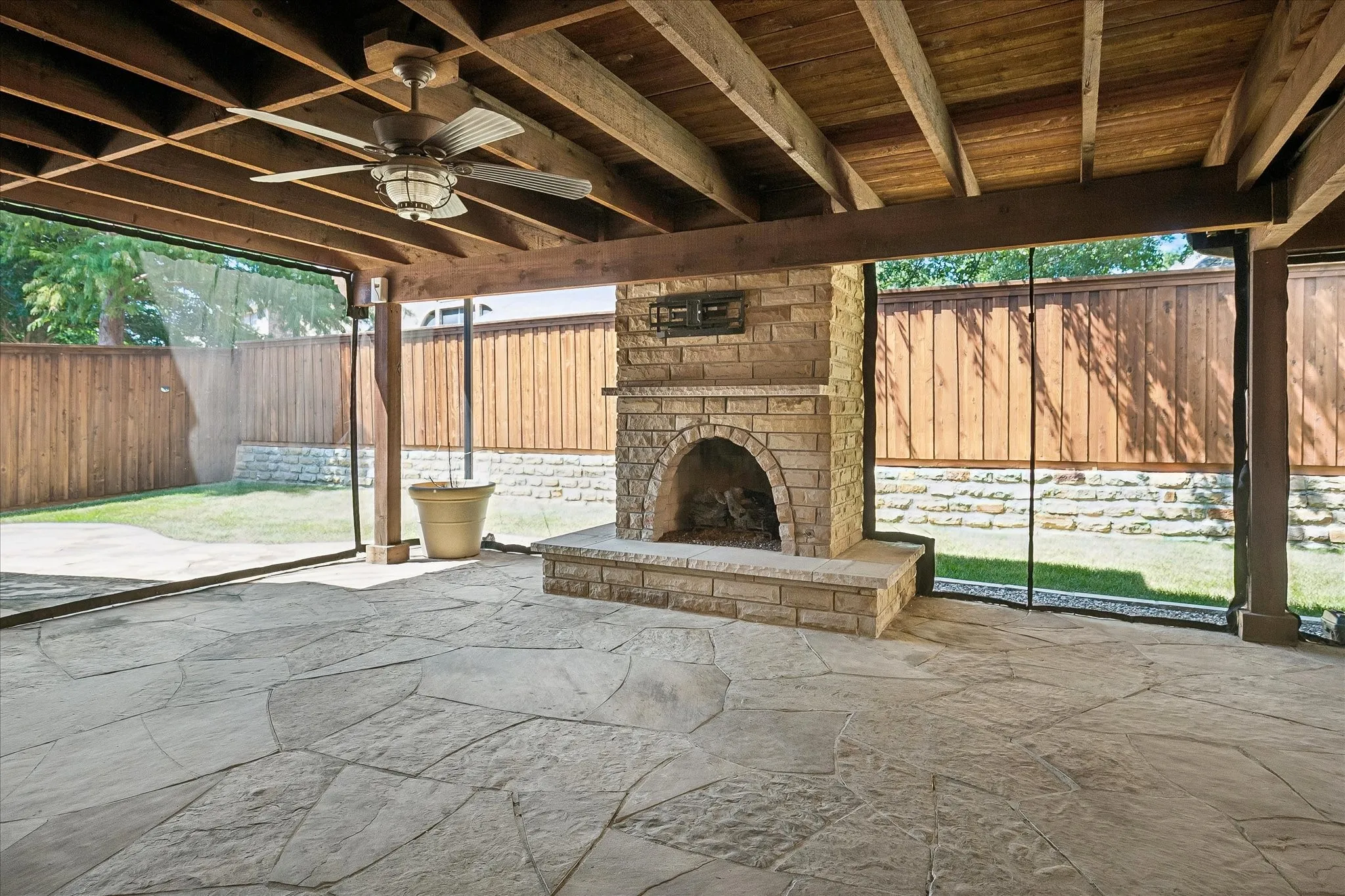 Covered and Screened Patio