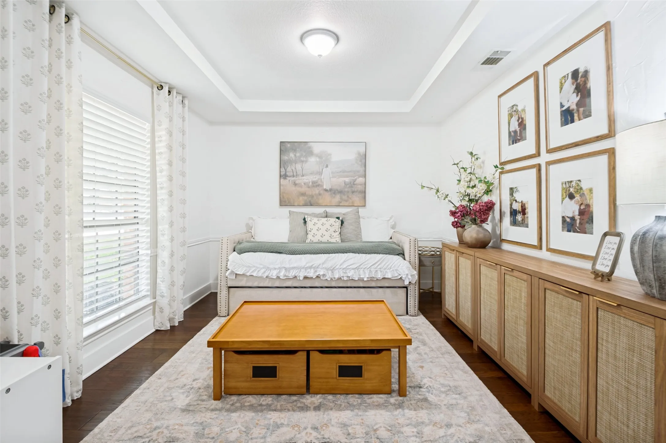 Office right off the entryway which could also be used as a playroom or open 4th bedroom guest retreat