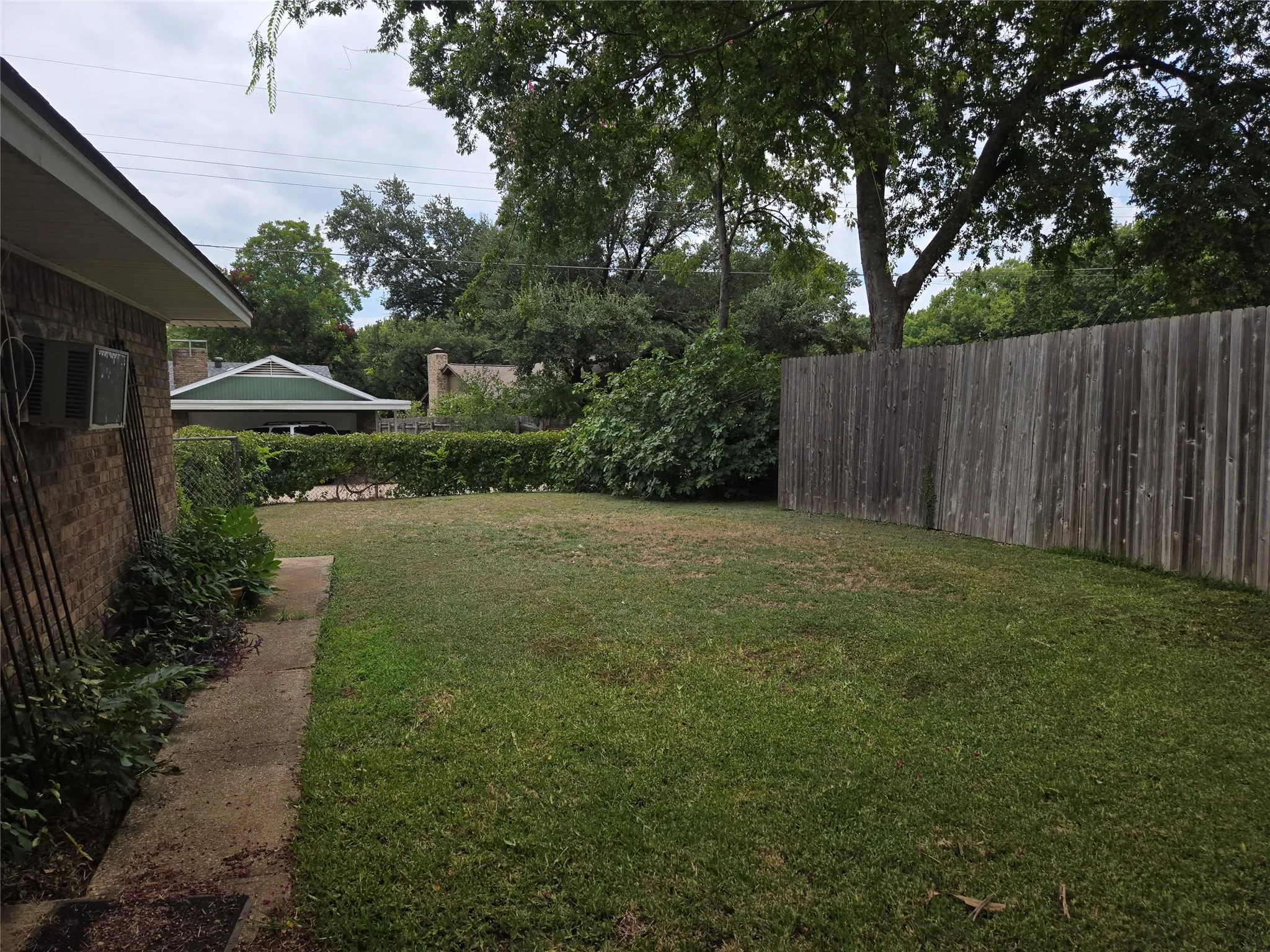 Backyard on other side of house