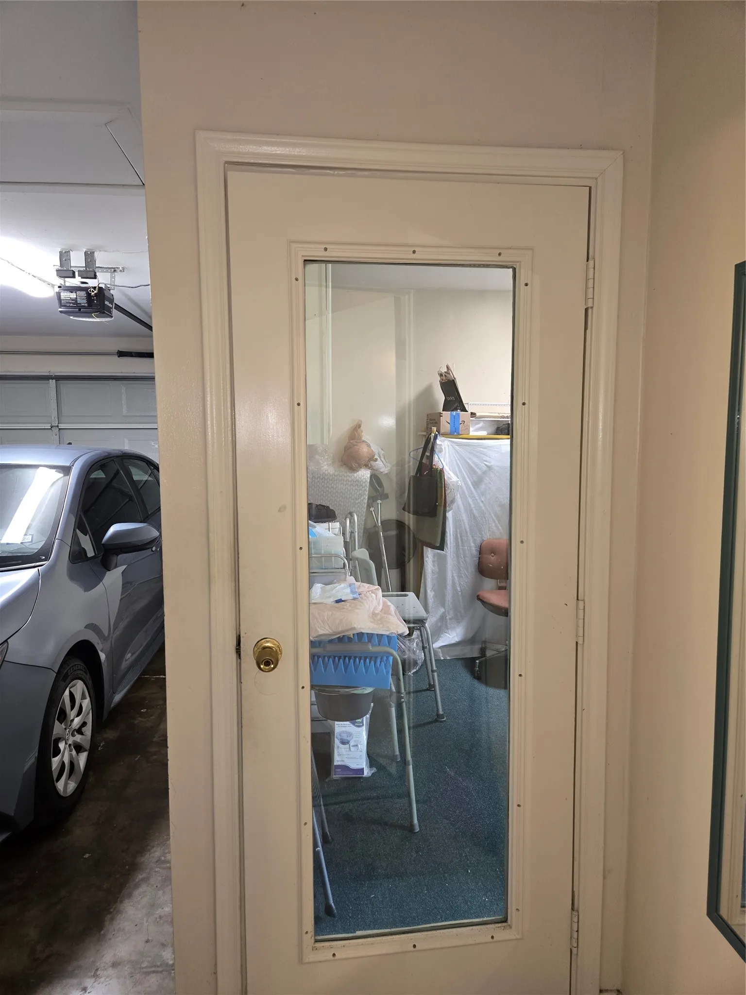 Door to garage room